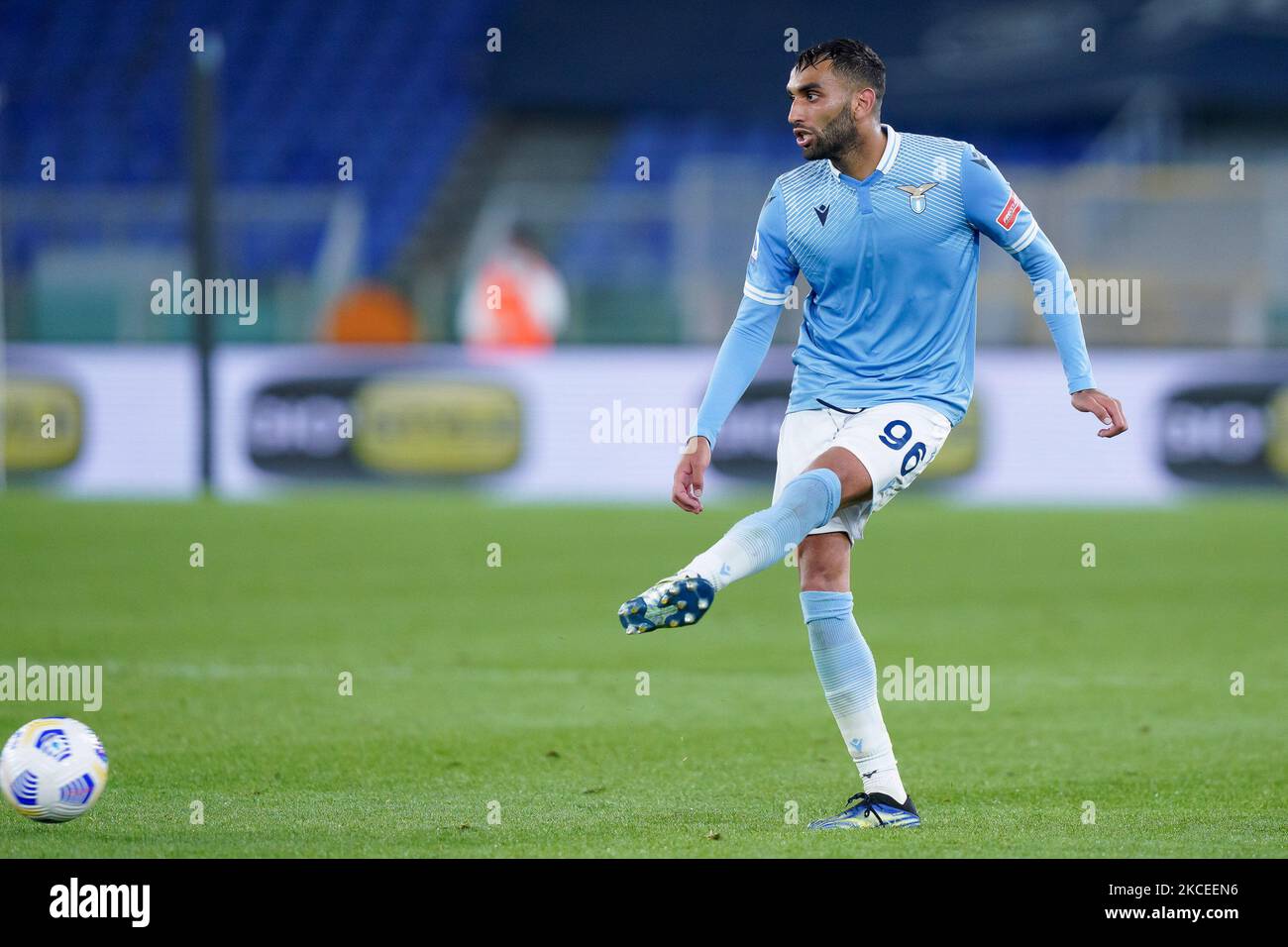 Mohamed Fares of SS Lazio during the Serie A match between SS Lazio and ...