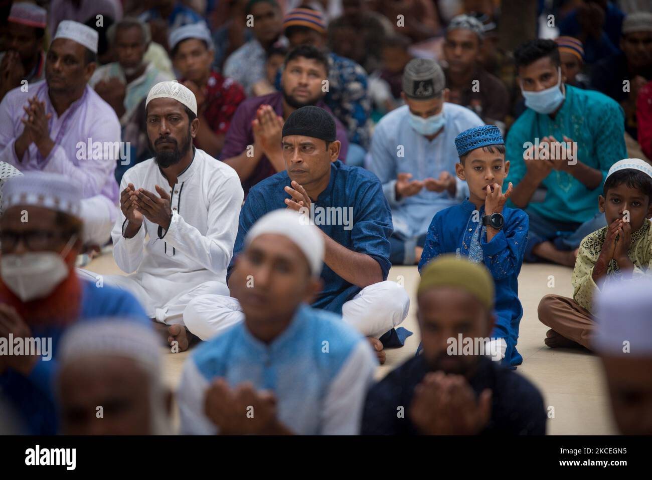 On 14 May 2021Bogra, Bangladesh People are praying beside a mosque at