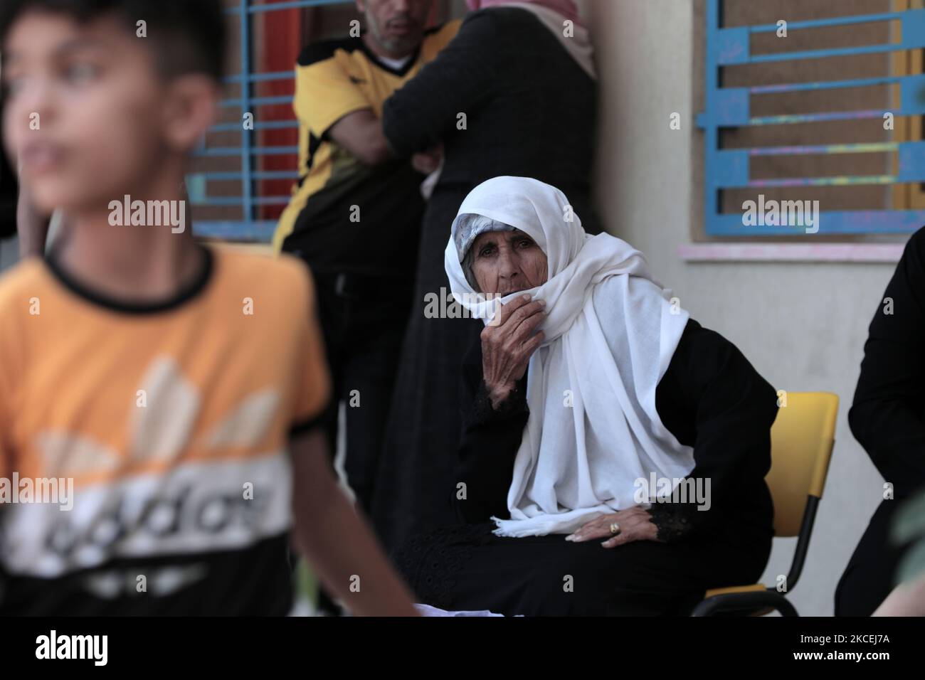 People seek refuge at a United Nations Relief and Works Agency school