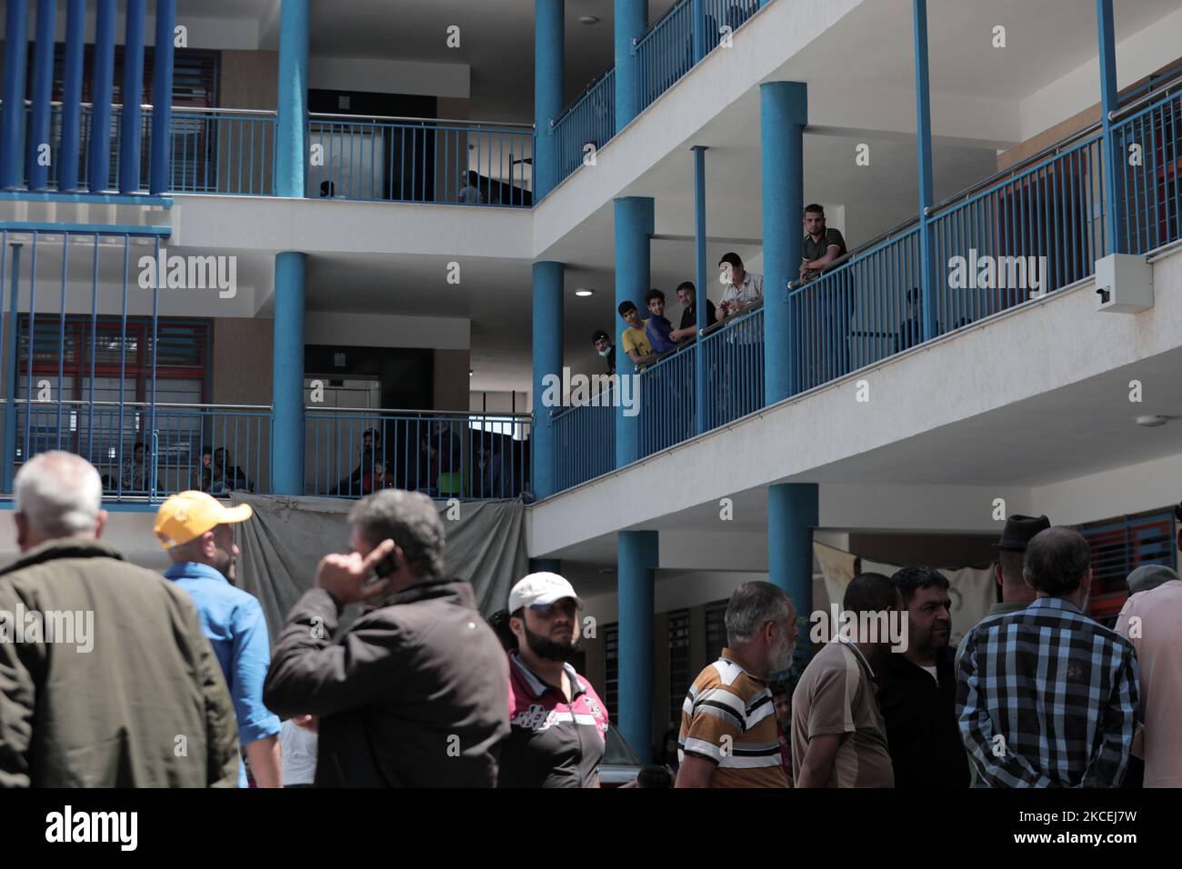 People seek refuge at a United Nations Relief and Works Agency school