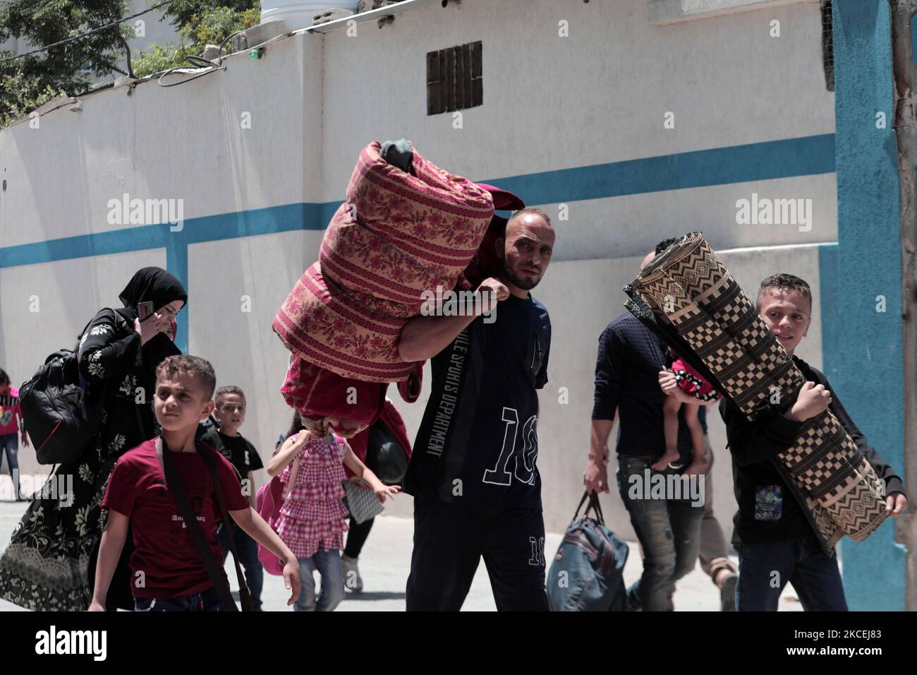 People seek refuge at a United Nations Relief and Works Agency school