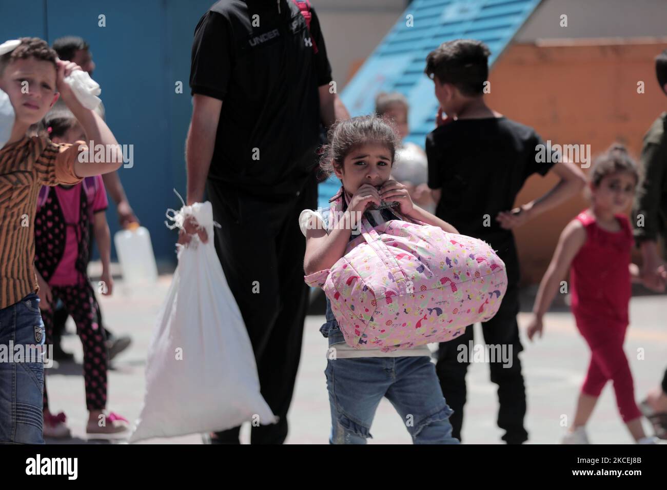 People seek refuge at a United Nations Relief and Works Agency school