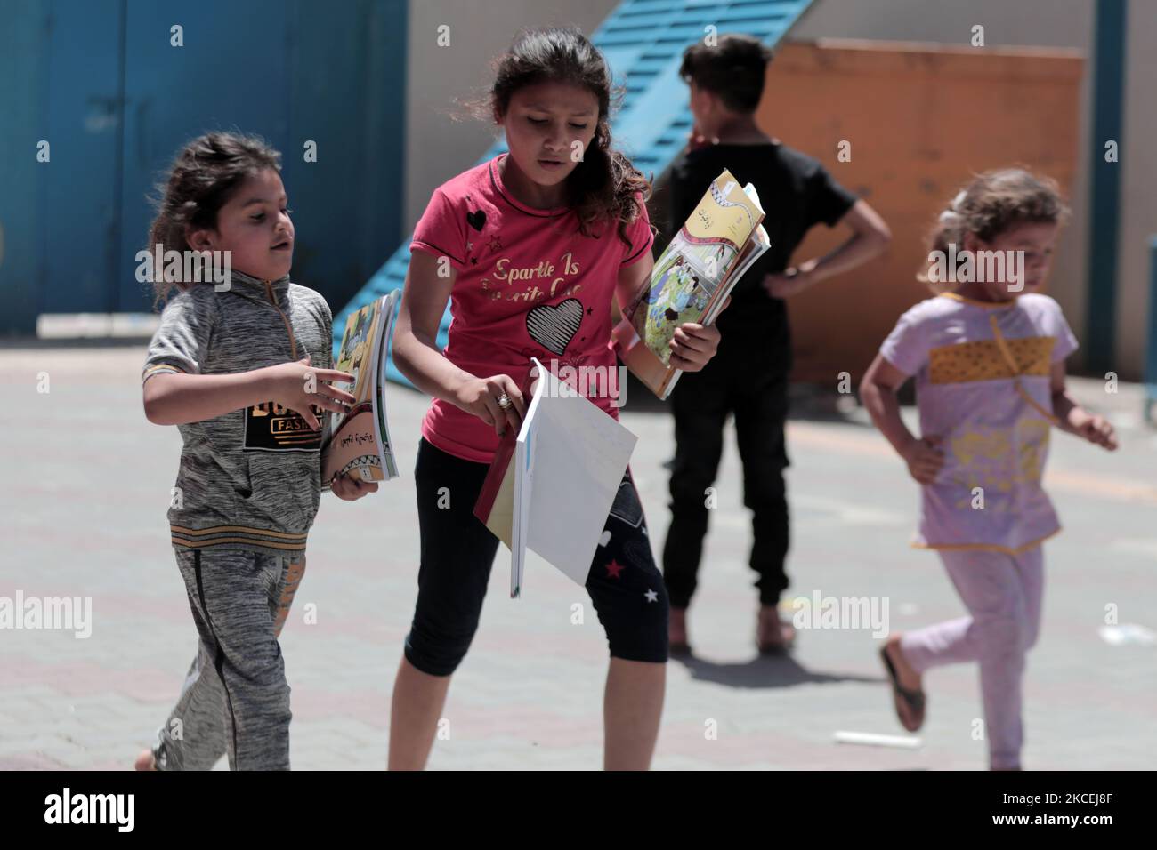 People seek refuge at a United Nations Relief and Works Agency school