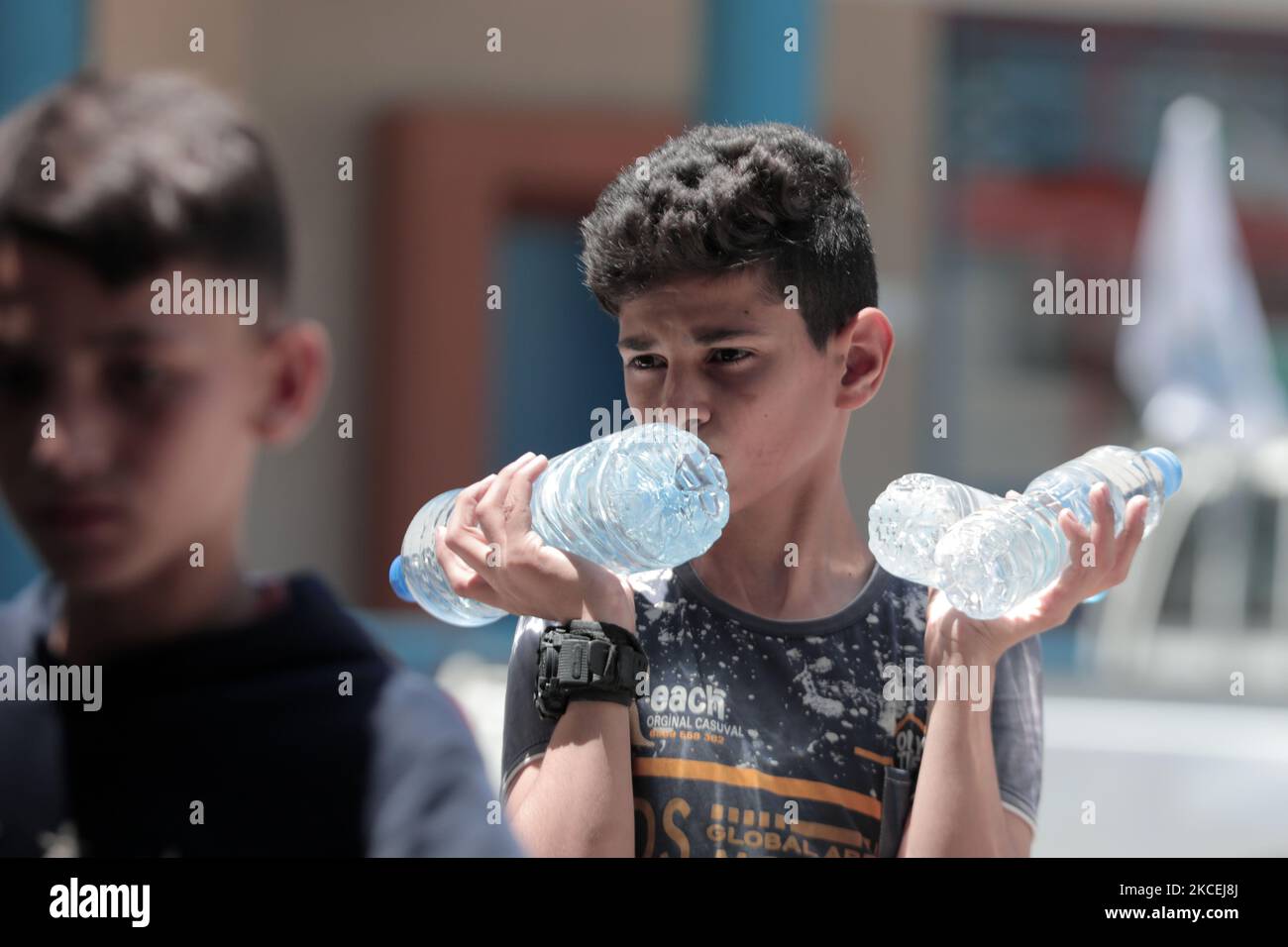 People seek refuge at a United Nations Relief and Works Agency school
