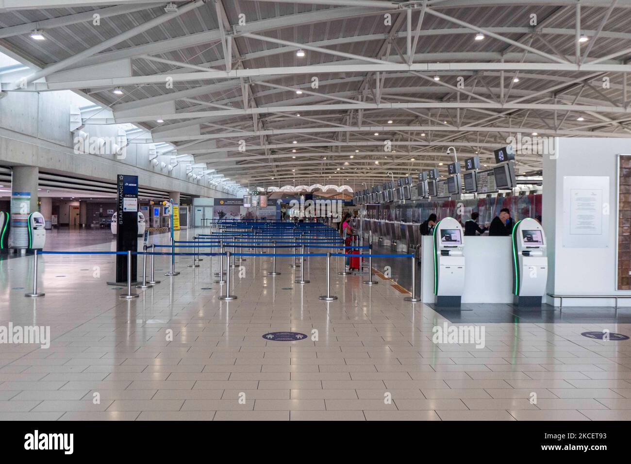 Inside the terminal of Larnaca International Airport Glafcos Clerides ...