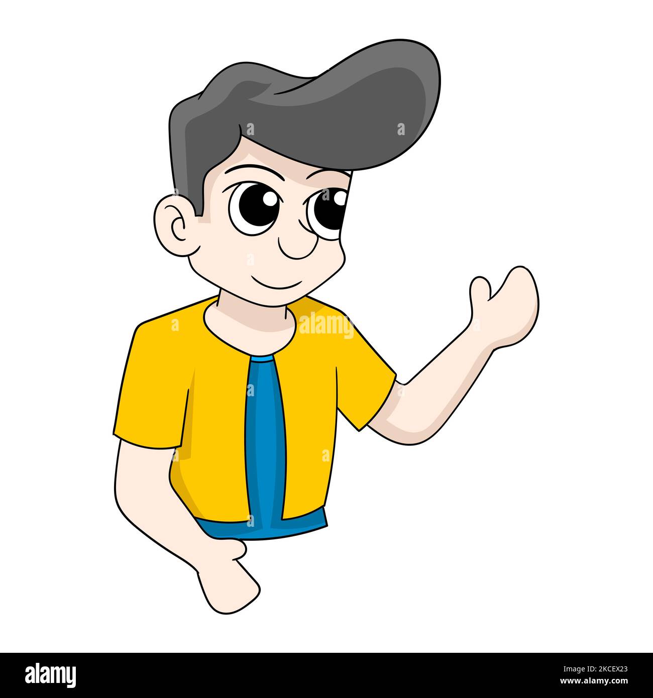 illustration boy is explaining something Stock Vector Image & Art Alamy