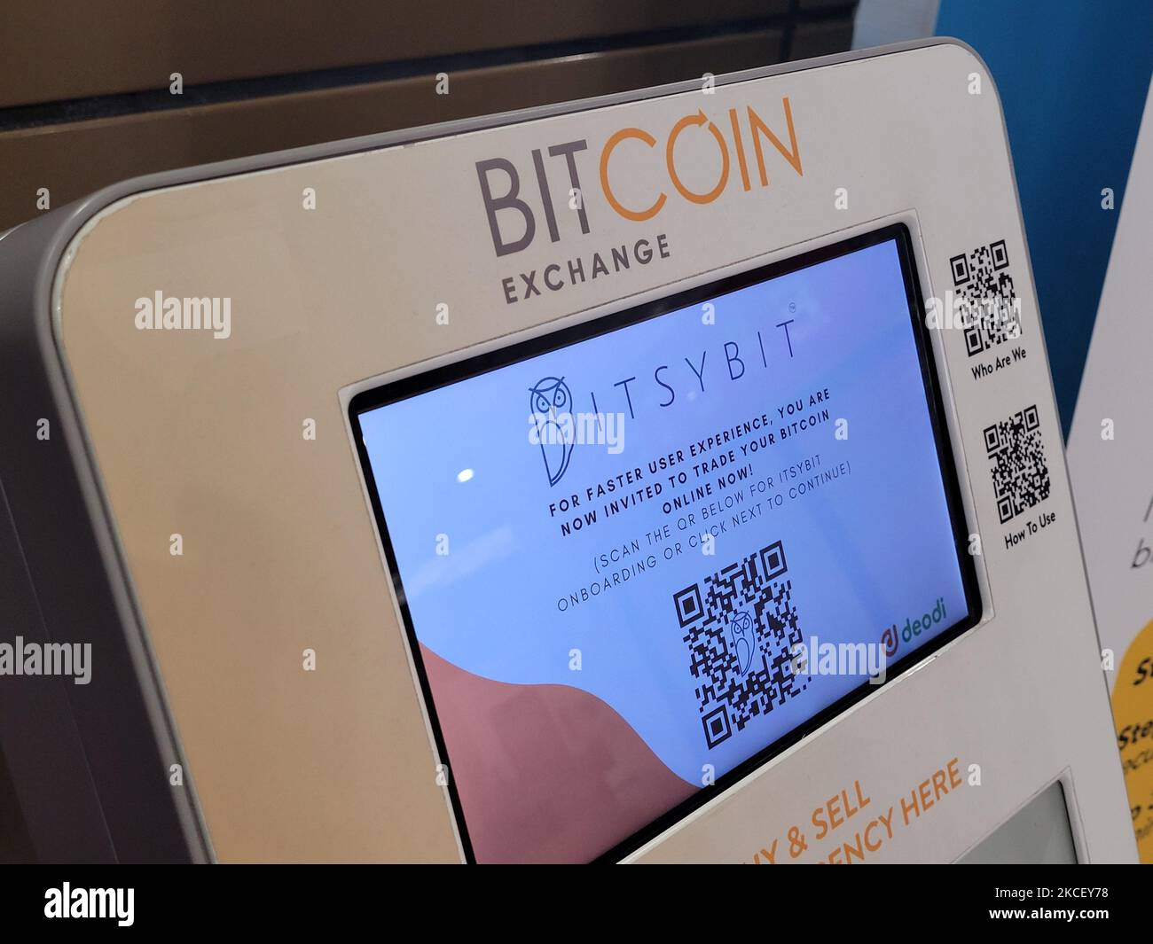 A Bitcoin Machine offering the sale and purchase of bitcoin in a Shopping  mall in Singapore on 20 May 2021. (Photo by Joseph Nair/NurPhoto Stock  Photo - Alamy