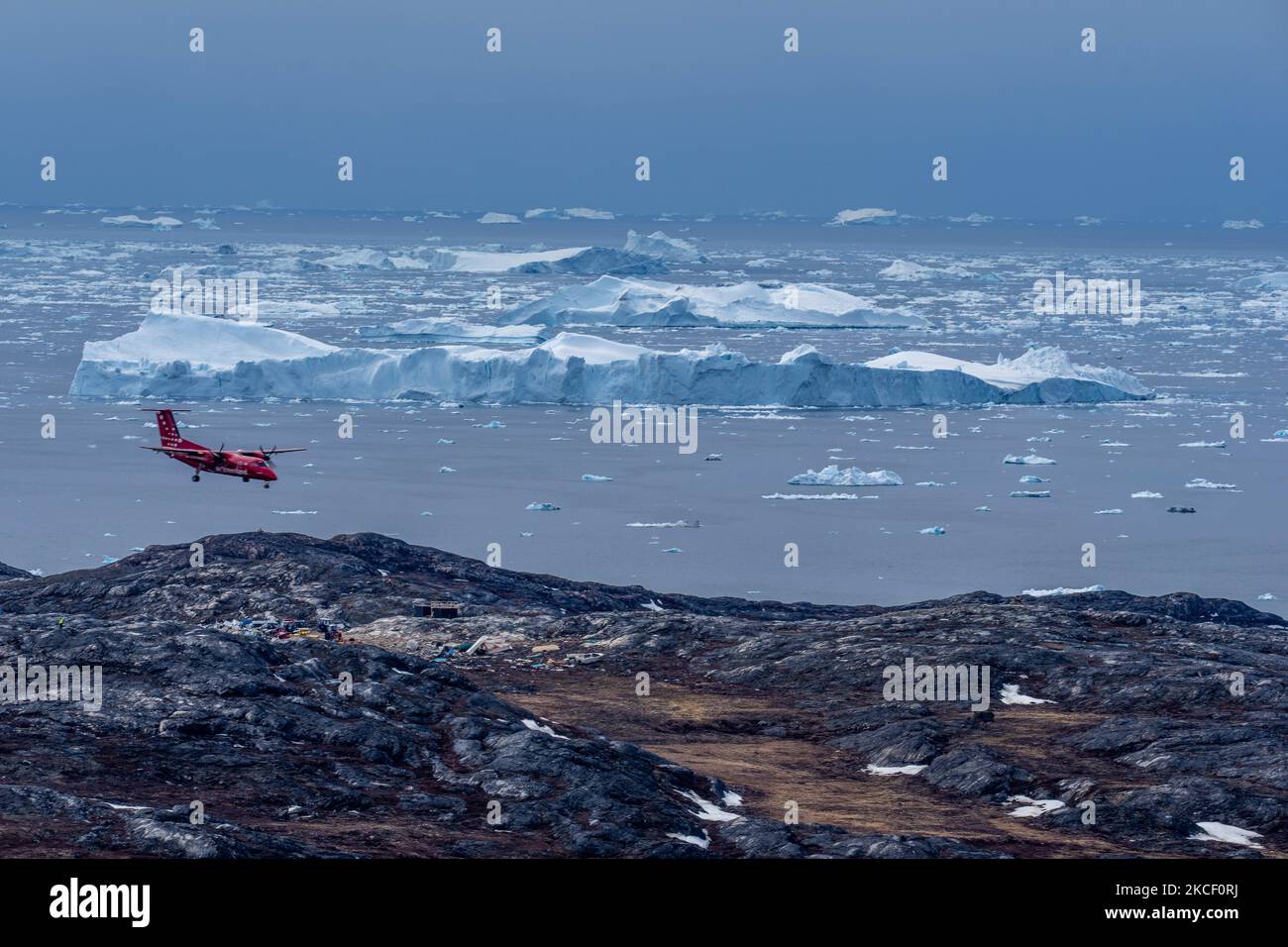 Icebergs near Ilulissat, Greenland. Climate change is having a profound ...