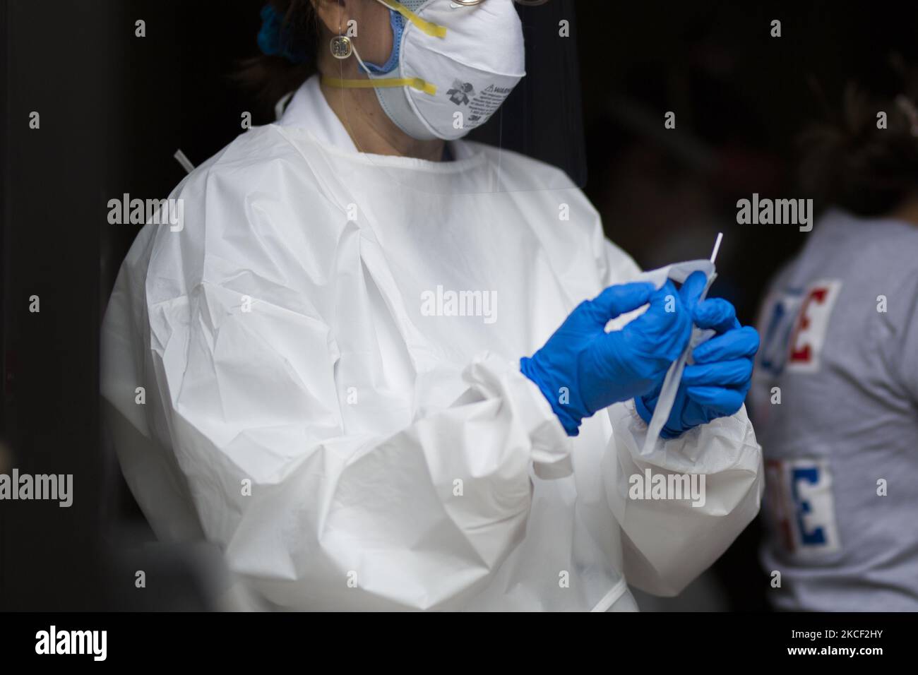 Hope Clinic in Houston, Texas, US, prepares for Covid19 testing on the