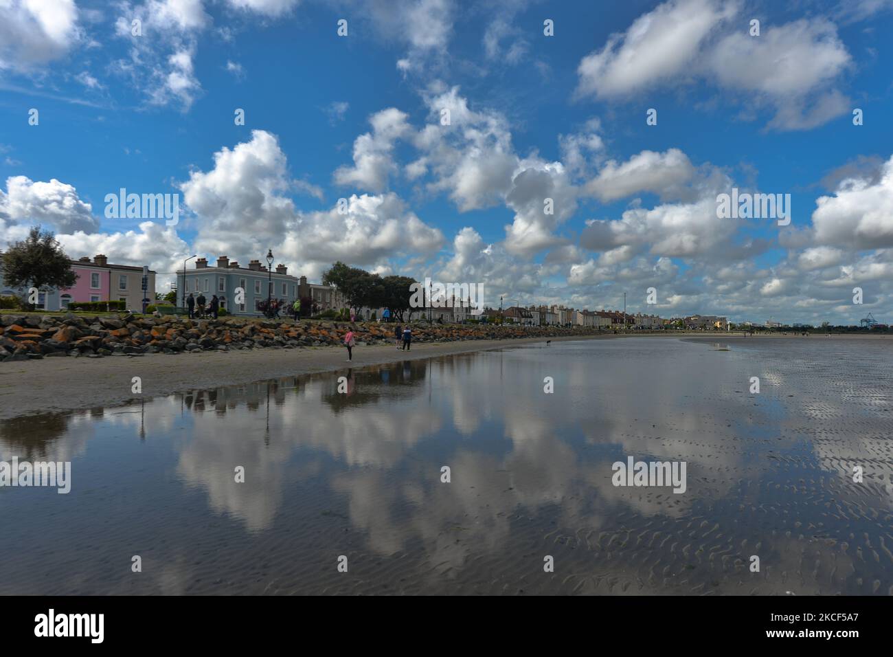 A view of Sandymont strand. On Sunday, 23 May 2021, in Dublin, Ireland. (Photo by Artur Widak/NurPhoto) Stock Photo