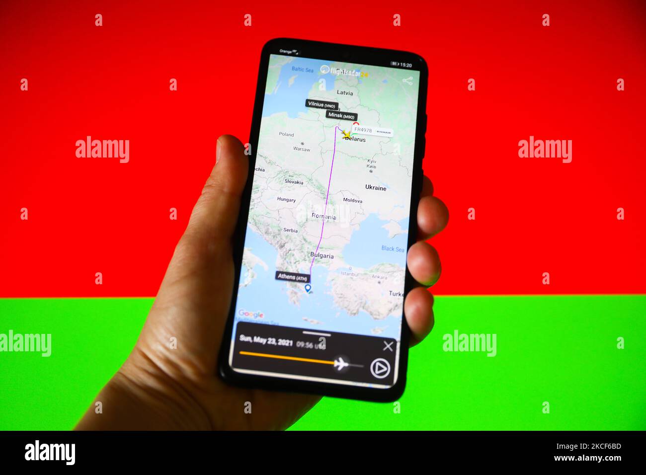 Flight history for Ryanair flight FR4978 shown on Flightradar24 website