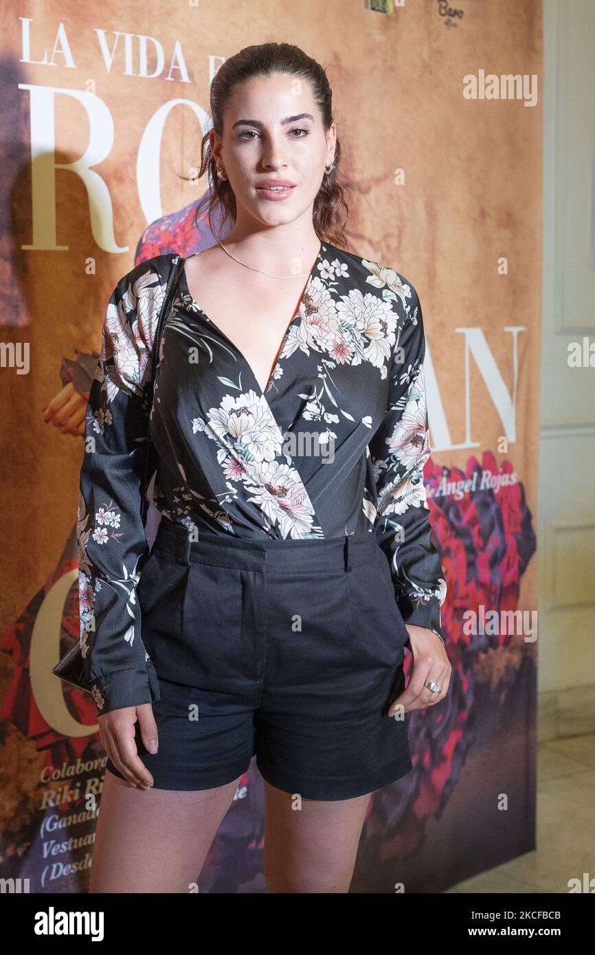 AMPARO ROCA attends the photocall of the show by the dancer María Juncal 'La vida es un romance' at the Cofidis Alcázar theater in Madrid, Spain, on May 28, 2021. (Photo by Oscar Gonzalez/NurPhoto) Stock Photo