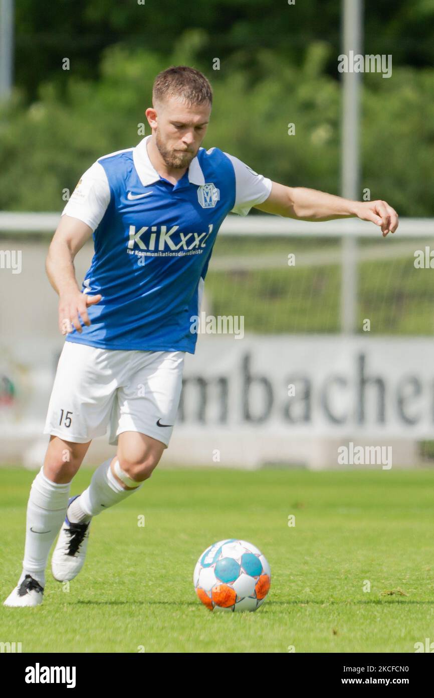 Markus Ballmert of SV Meppen gestures during the lower saxony cup final between SV Drochtersen/Assel and SV Meppen at Eilenriedestadium on May 29, 2021 in Hanover, Germany. (Photo by Peter Niedung/NurPhoto) Stock Photo