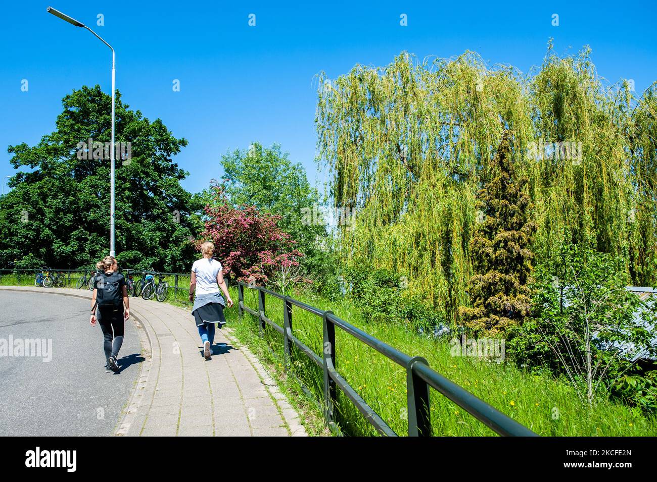 People walk in Nijmegen, Netherlands, on May 30th, 2021. (Photo by Romy Arroyo Fernandez/NurPhoto) Stock Photo