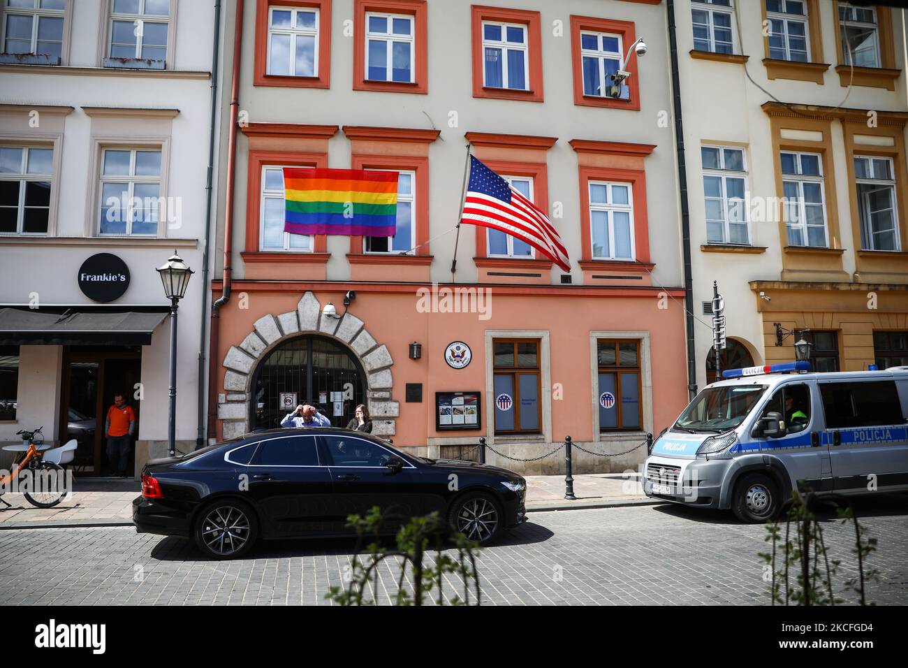 Us embassy pride flag hi-res stock photography and images - Alamy