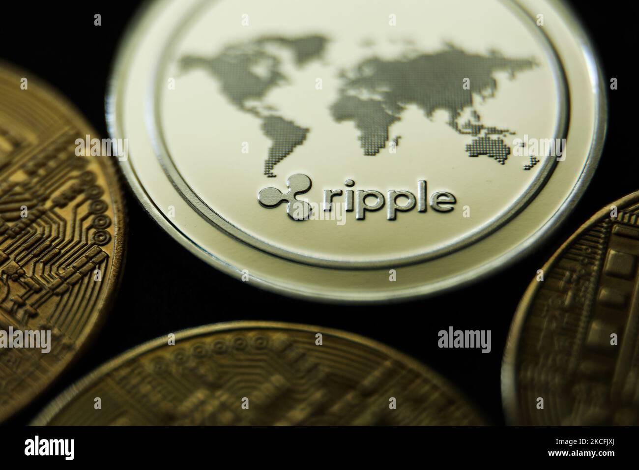Representation of Ripple cryptocurrency is seen in this illustration ...