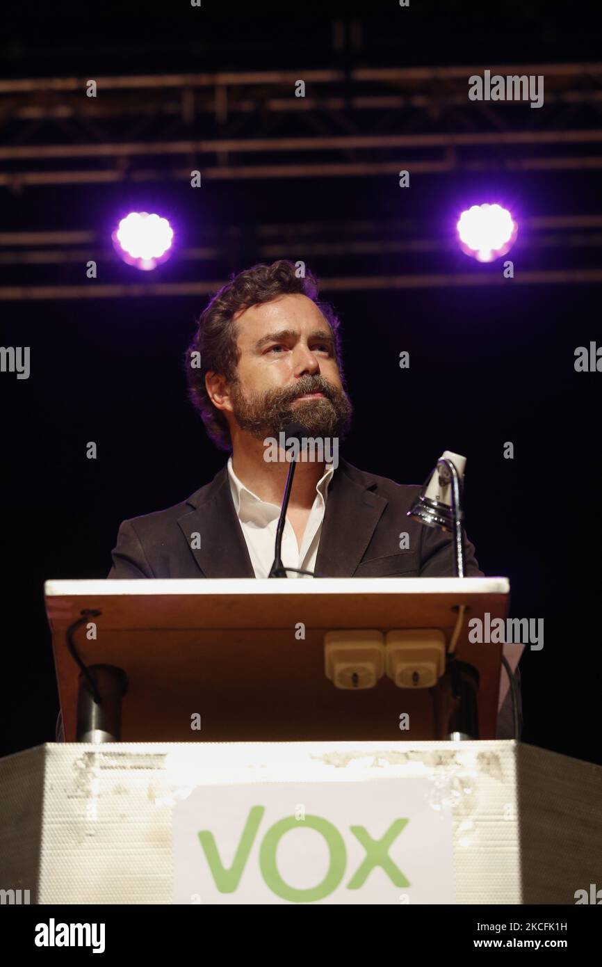Ivan Espinosa de los Monteros during a rally of far right wing party VOX in Granada, Spain on Ivan Espinosa de los Monteros during a rally of far right wing party VOX in Granada, Spain on