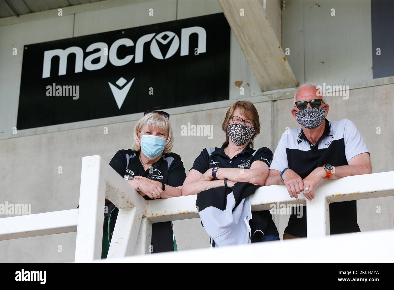 Supporters pictured in the south stand before the Gallagher Premiership match between Newcastle Falcons and Worcester Warriors at Kingston Park, Newcastle on Saturday 5th June 2021. (Photo by Chris Lishman/MI News/NurPhoto) Stock Photo