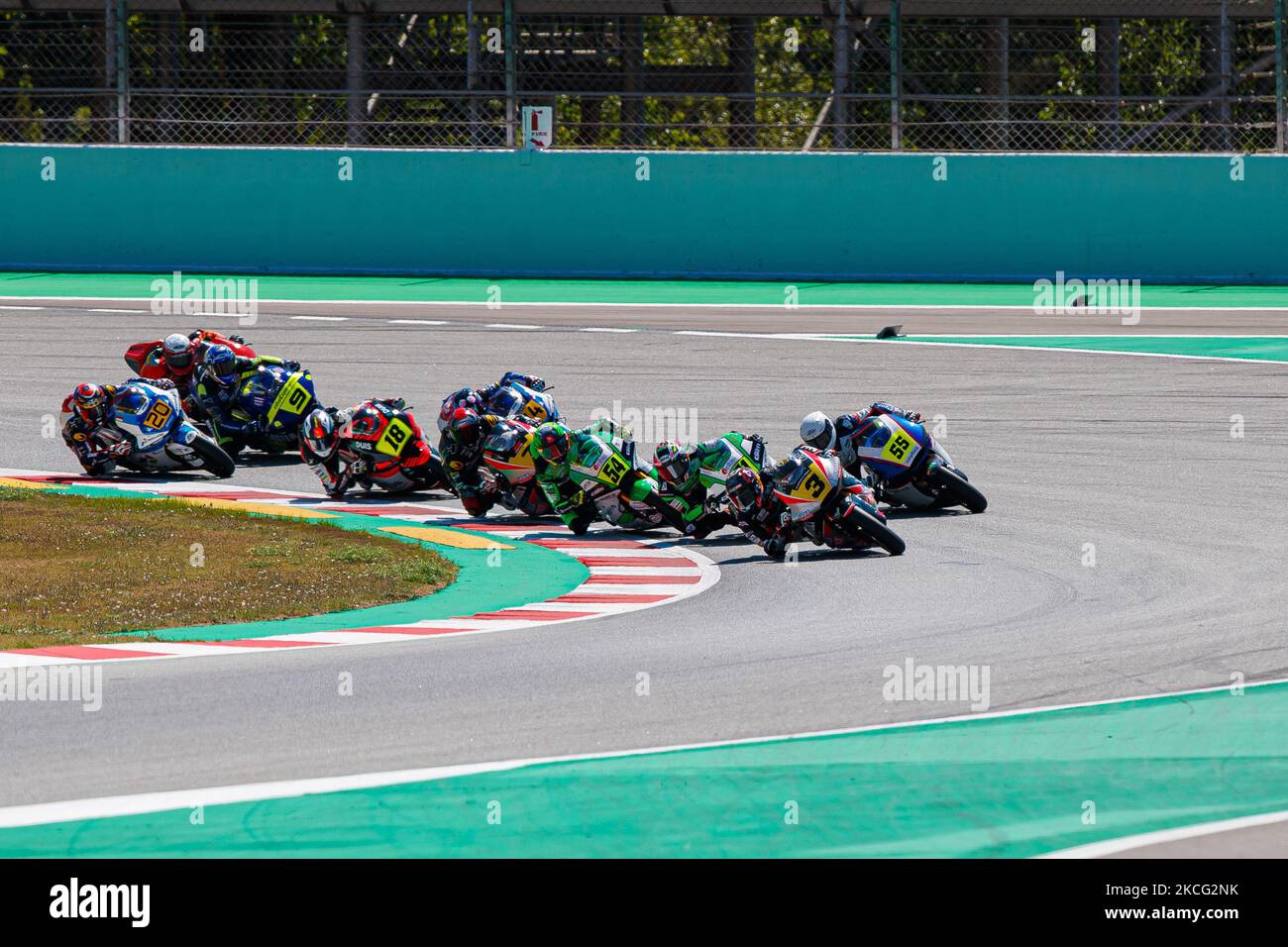 Riders during the Moto 2 race of FIM CEV Repsol Barcelona in Circuit