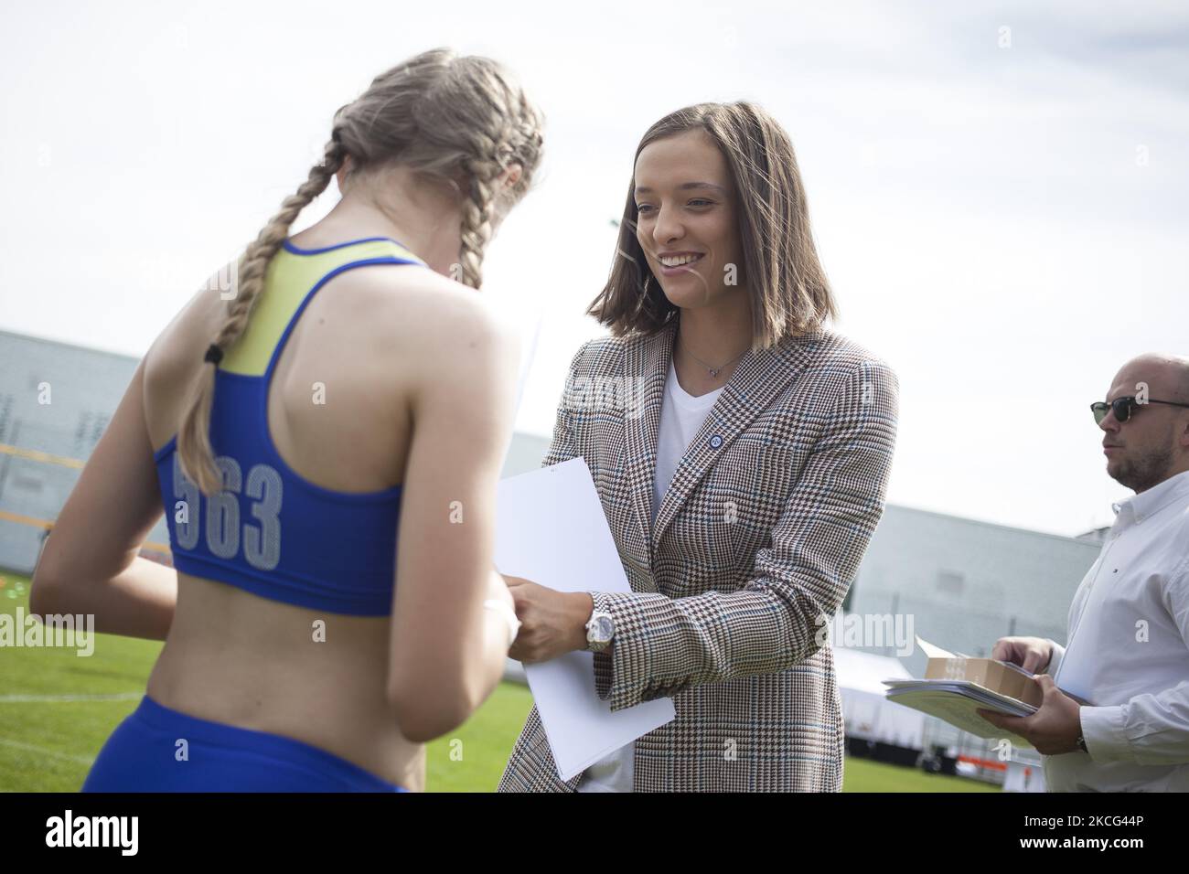 Tennis player Iga Swiatek seen in Raszyn on June 15, 2021 (Photo by Maciej Luczniewski/NurPhoto) Stock Photo