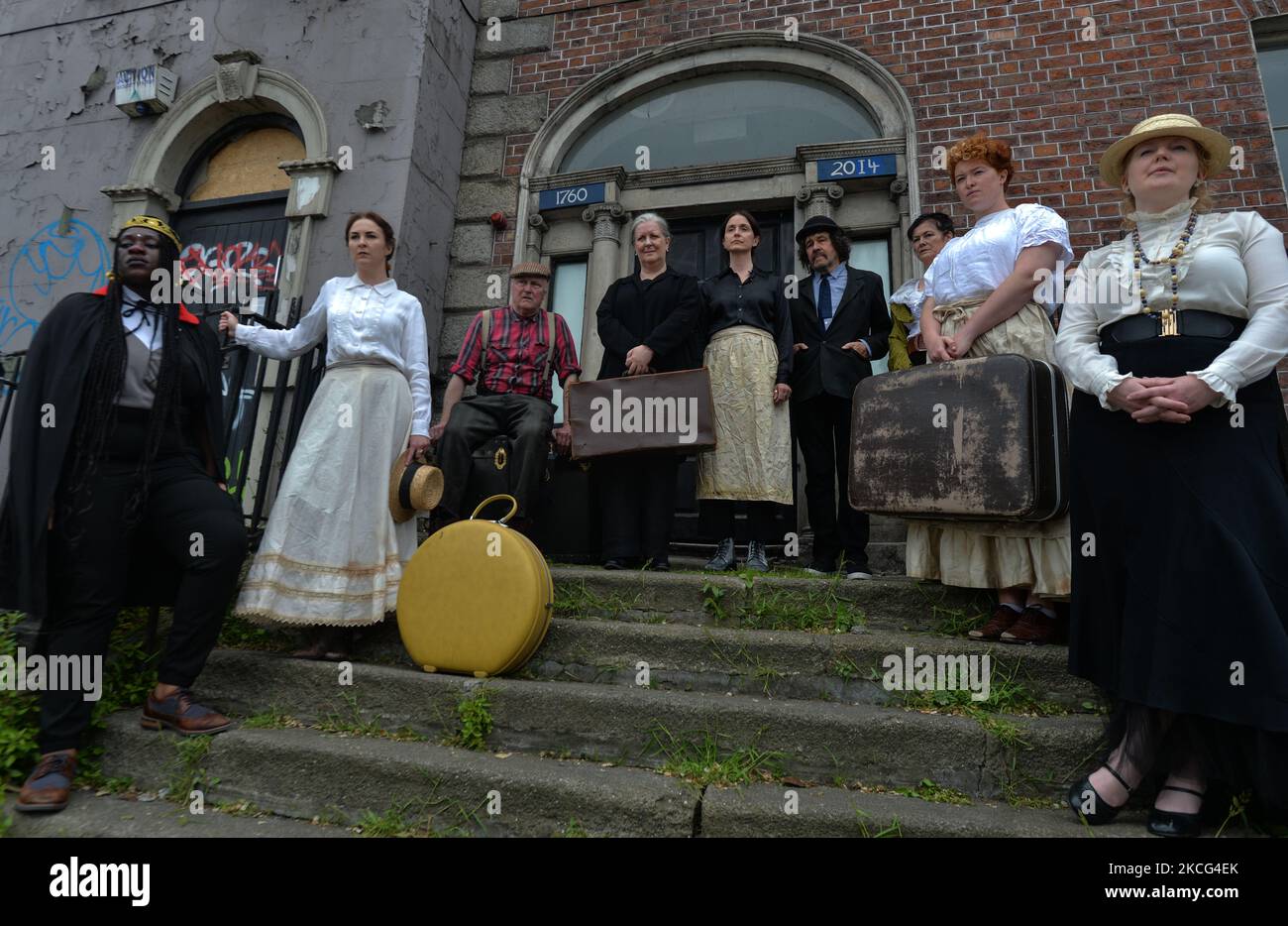 Irish actors (from left) Osaro, Katie O'Kelly, Donal O'Kelly, Marion O ...