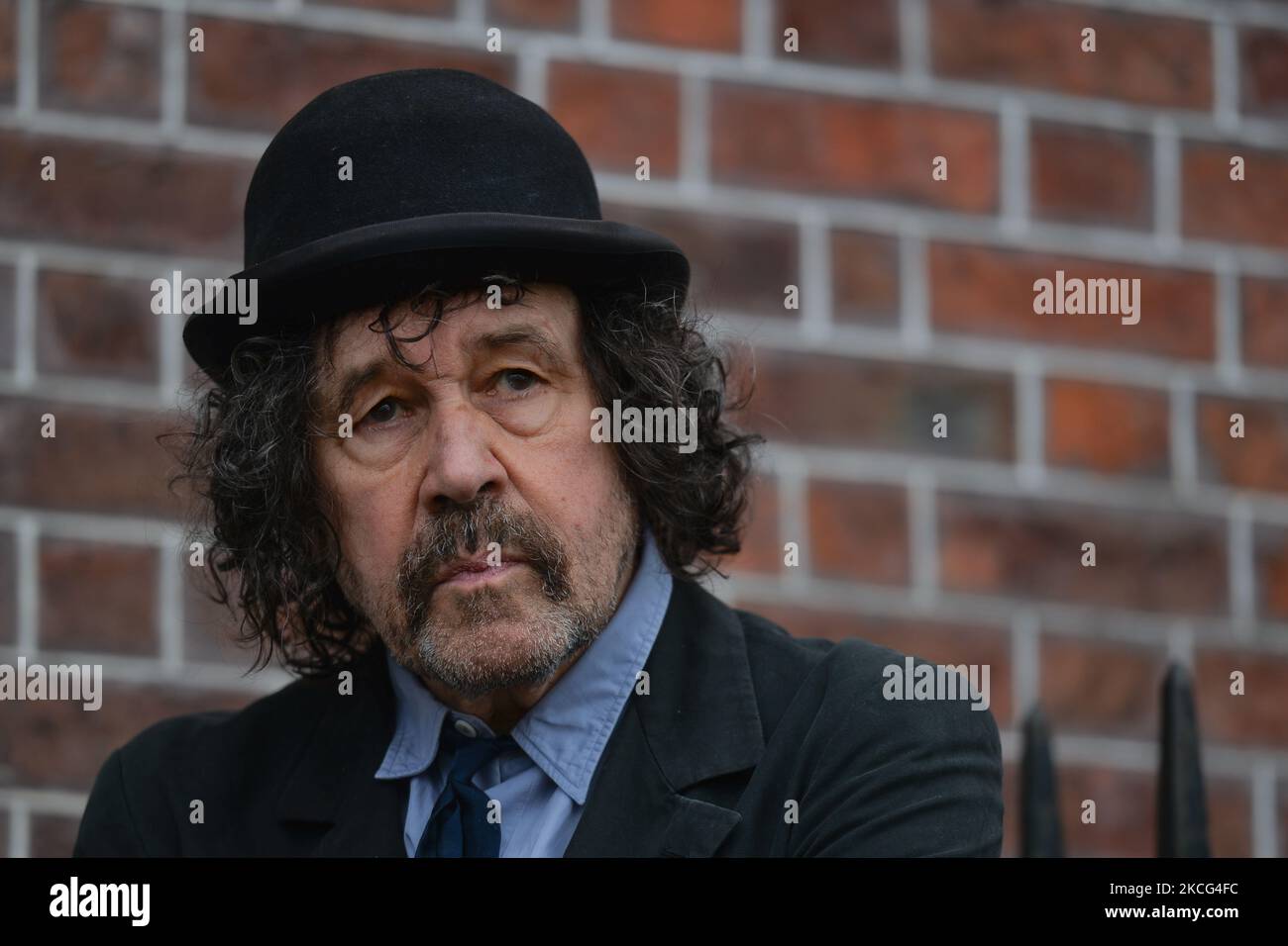 Stephen Rae Ireland Irish actor Stephen Rea, protests outside a building located at Dublin ...