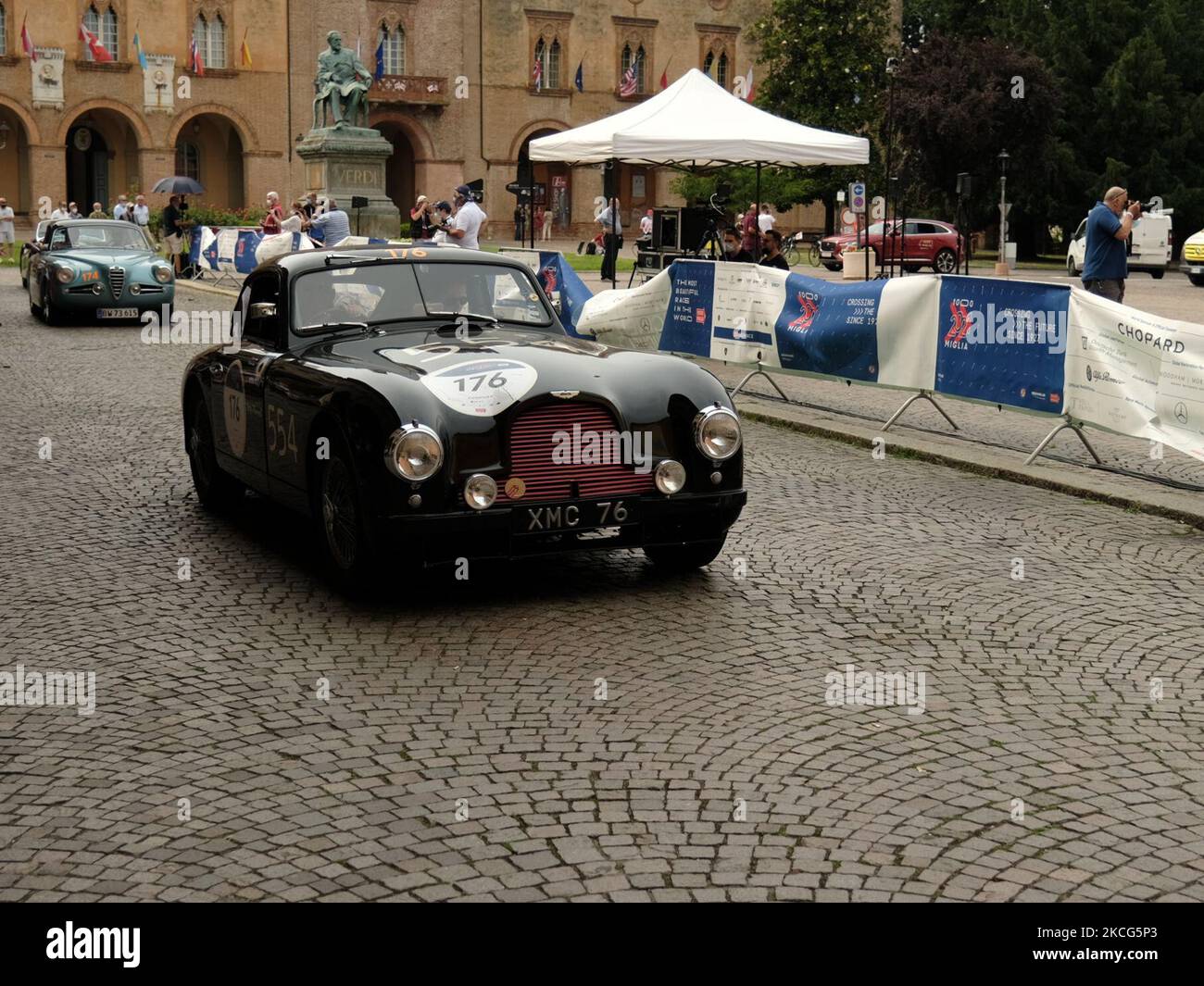 ASTON MARTIN/DB2 1951 during the first stage of 1000 Miglia 2021, in Busseto (PR), Italy on June 16, 2021. (Photo by Loris Roselli/NurPhoto) Stock Photo