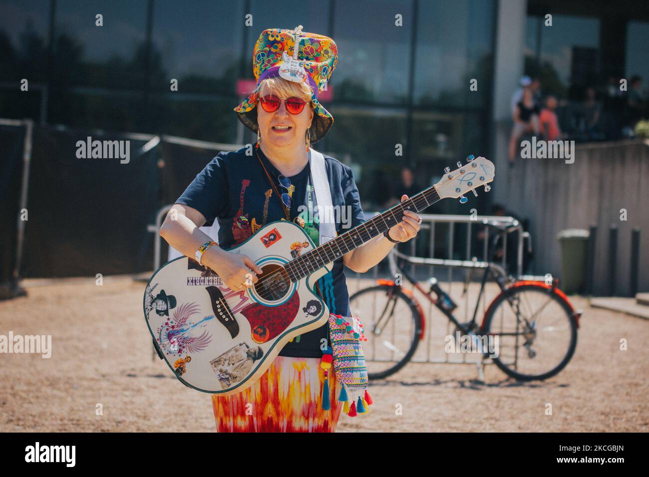 A mass gathering of guitarists in Wroclaw, Poland, on June 19, 2021