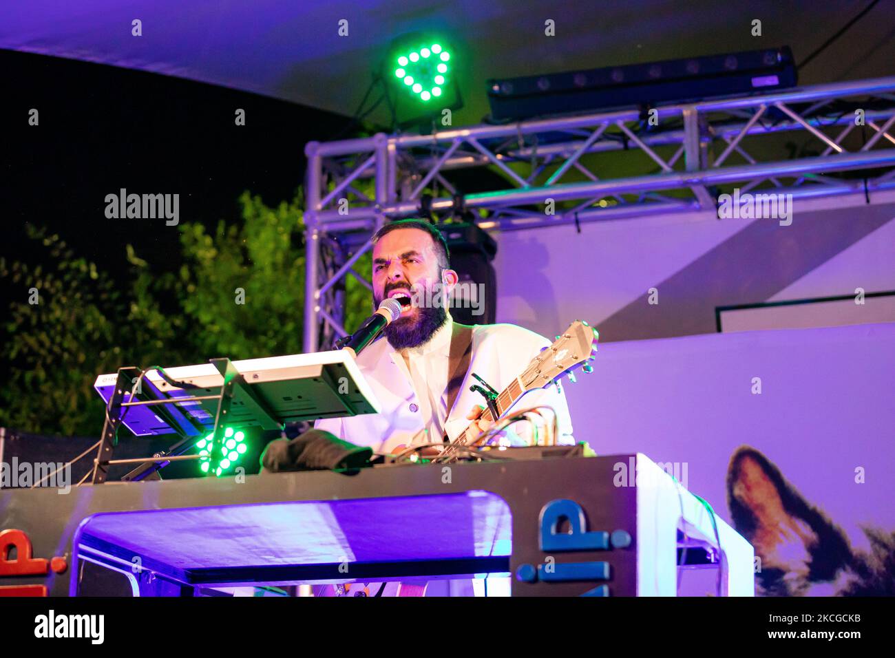 N.A.I.P. performs live for Spaghettiland Festival at Ride on June 18, 2021 in Milan, Italy. (Photo by Alessandro Bremec/NurPhoto) Stock Photo