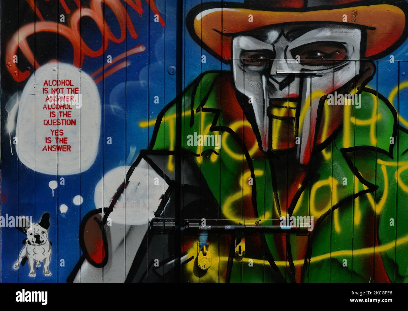 An example of Dublin street art. On Thursday, 01 July 2021, in Dublin, Ireland. (Photo by Artur Widak/NurPhoto) Stock Photo