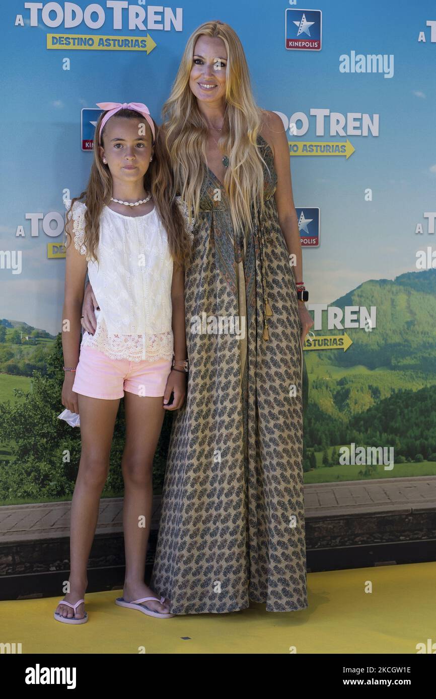 Carolina Cerezuela attends the A TODO TREN premiere at the Kinépolis cinemas in Madrid July 4, 2021 Spain. (Photo by Oscar Gonzalez/NurPhoto) Stock Photo