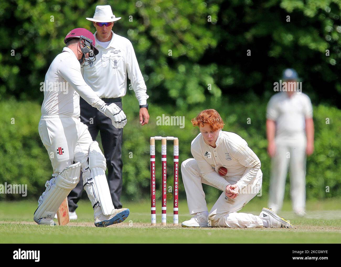 Matt Elliot of Billericay CC during Essex League Premier Division One ...