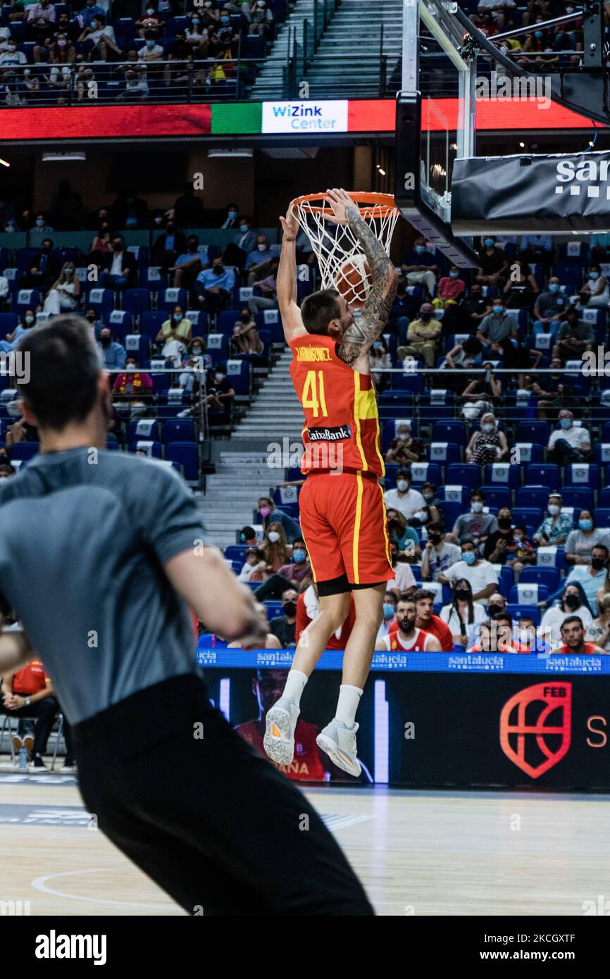 Juancho Hernangomez In Action During The Tokyo 2020 Challenge juancho-hernangomez-spain-dunks-against-italy-basketball-world-cup