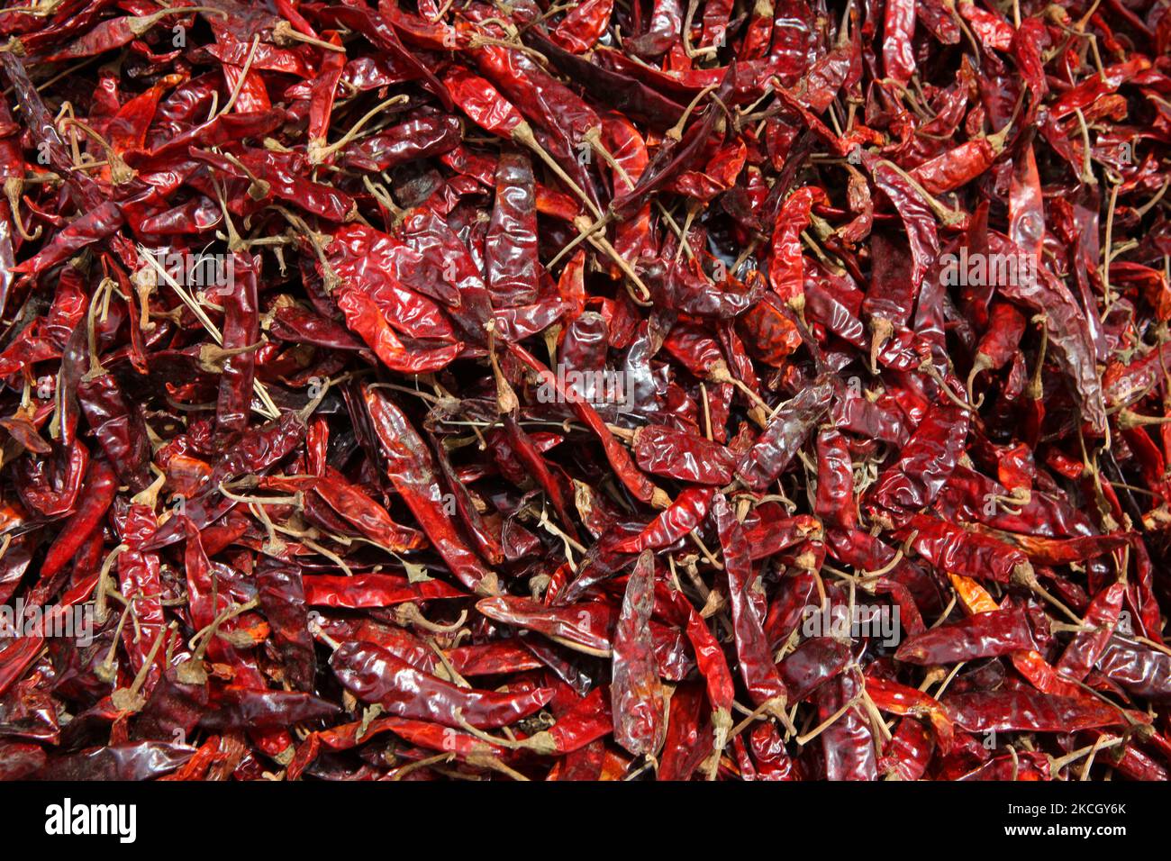 Dried chilies at the Shaniwaar Subzi Bazaar, which is the largest fruit