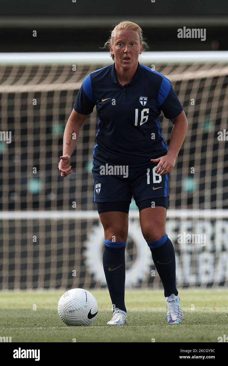 Anna Westerlund of Finland in action during the Women's International Friendly match between Finland and Russia at Estadio Cartagonova on June 14, 2021 in Cartagena, Spain. (Photo by Jose Breton/Pics Action/NurPhoto) Stock Photo
