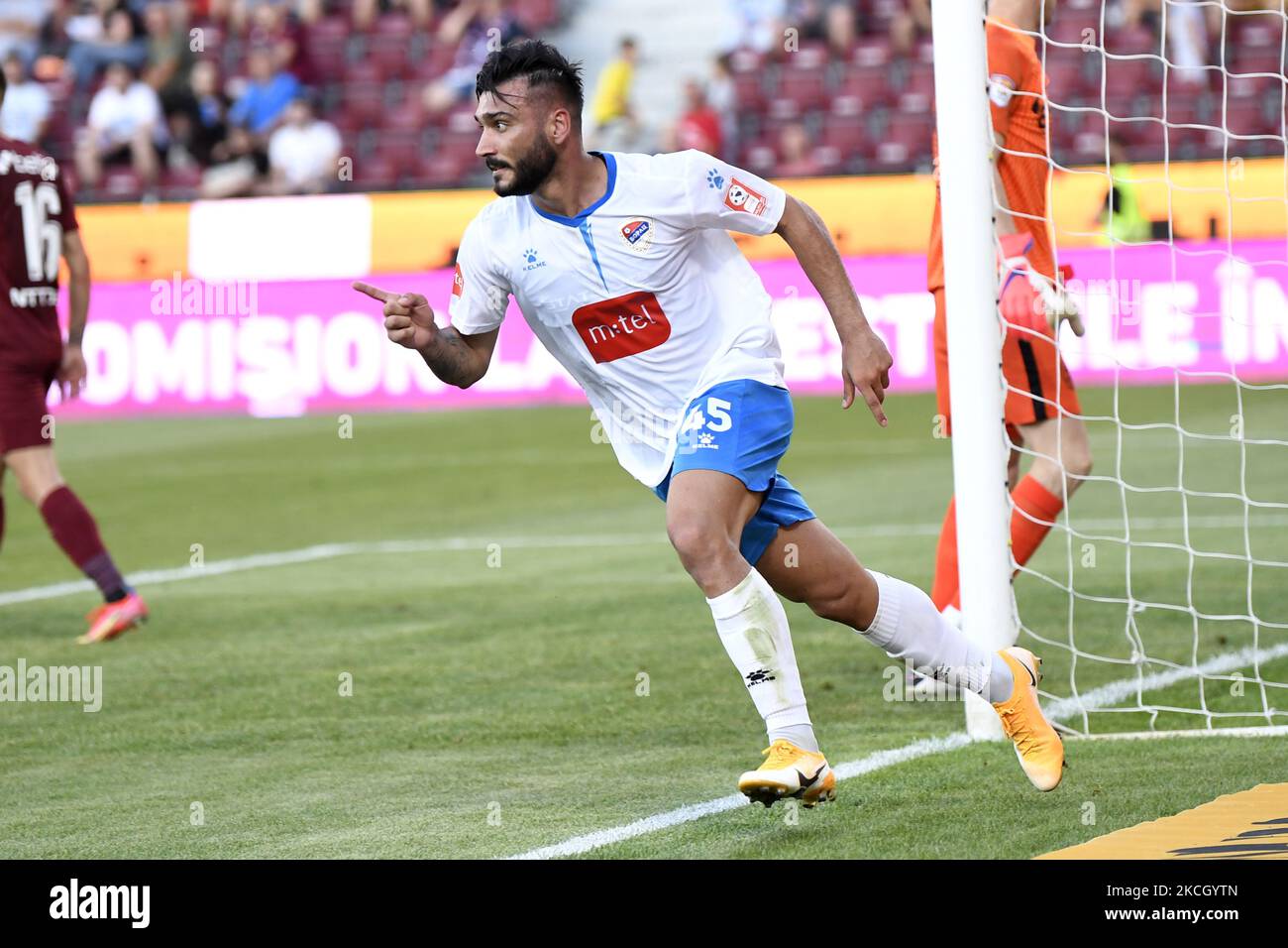 Panagiotis Moraitis during CFR Cluj vs FK Borac Banja Luka, UEFA Champions League, First Qualifying Round, Dr. Constantin Radulescu Stadium, Cluj-Napoca, Romania, 7 July 2021 (Photo by Flaviu Buboi/NurPhoto) Stock Photo