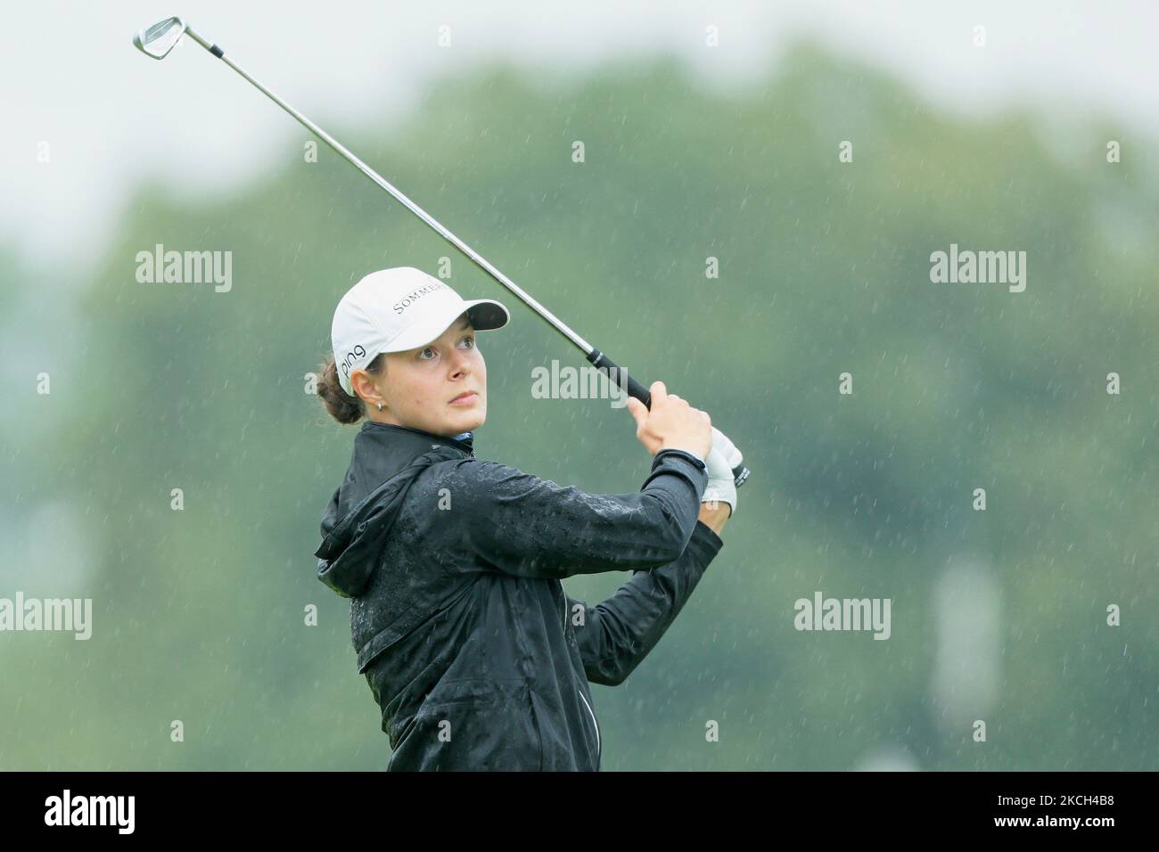 Esther Henseleit Of Germany Follows Her Fairway Shot On The First Hole esther-henseleit-of-germany-follows-her-fairway-shot-on-the-first-hole