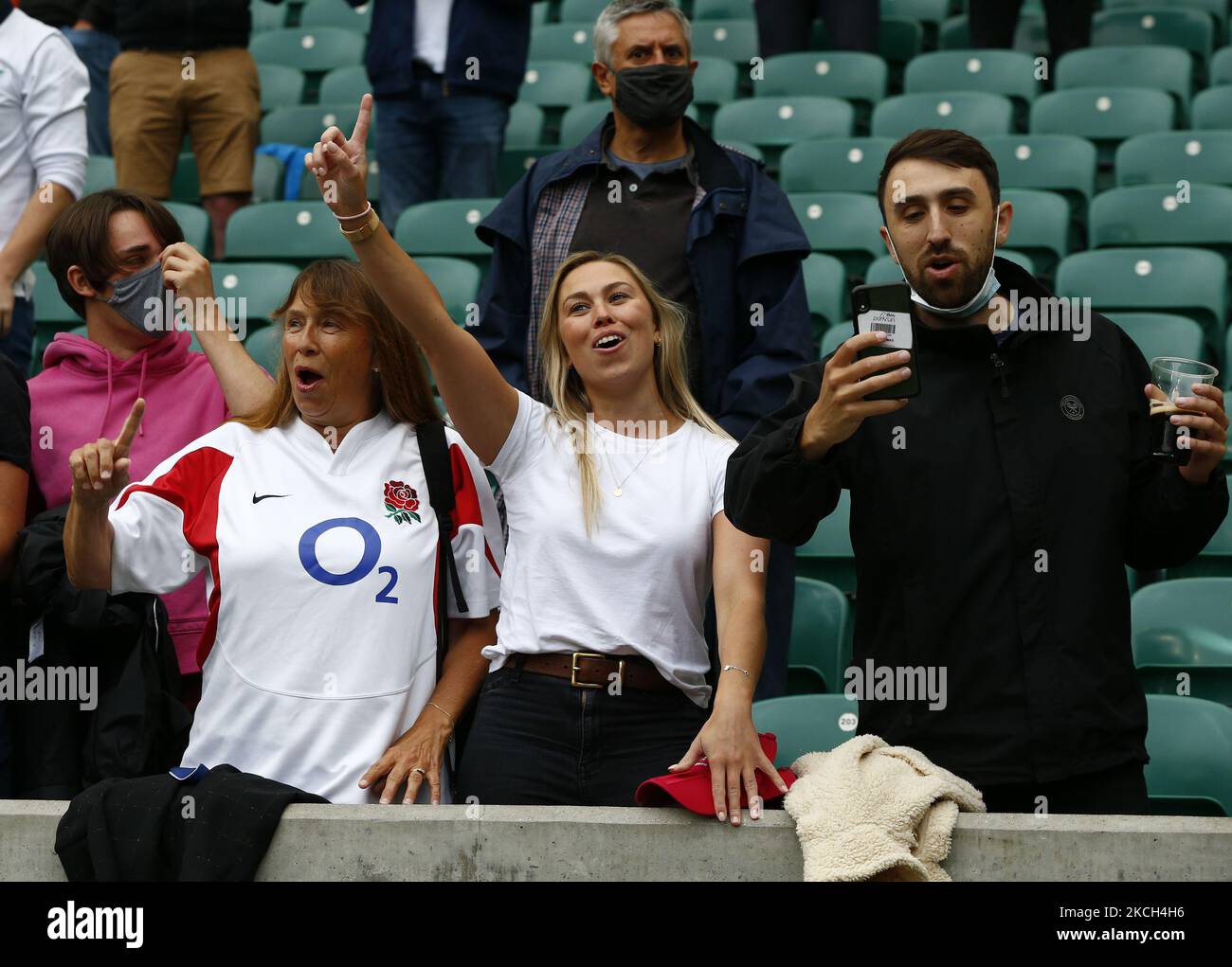 England Fan singing sweet Caroline after International Friendly between
