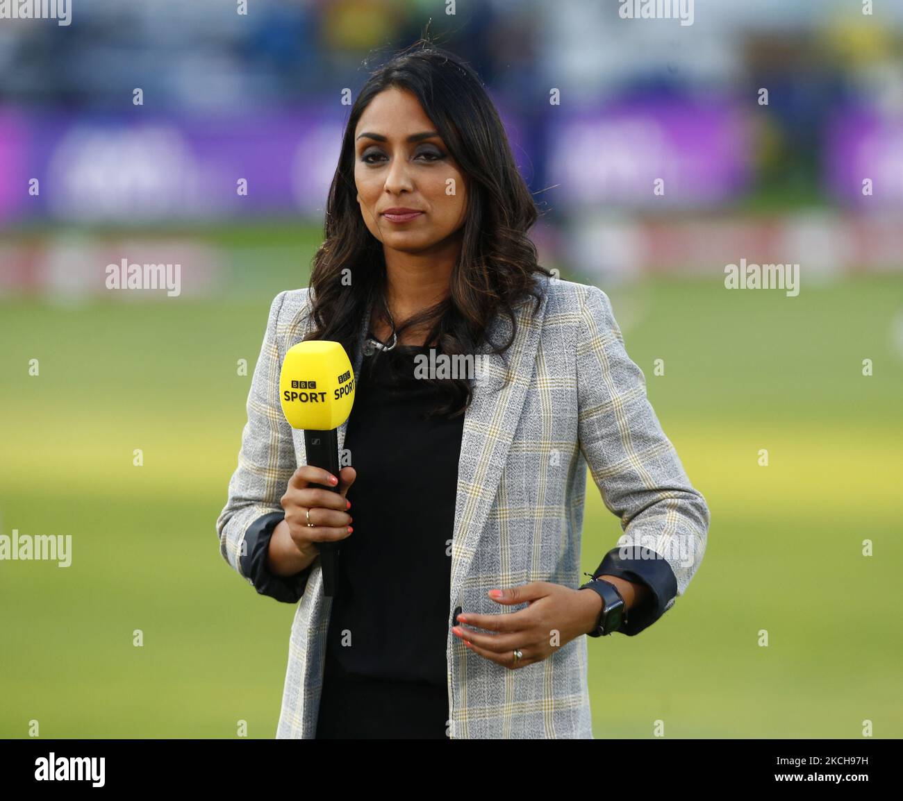 Isa Guha BBC Sport Cricket Commentator during Womens International 3rd