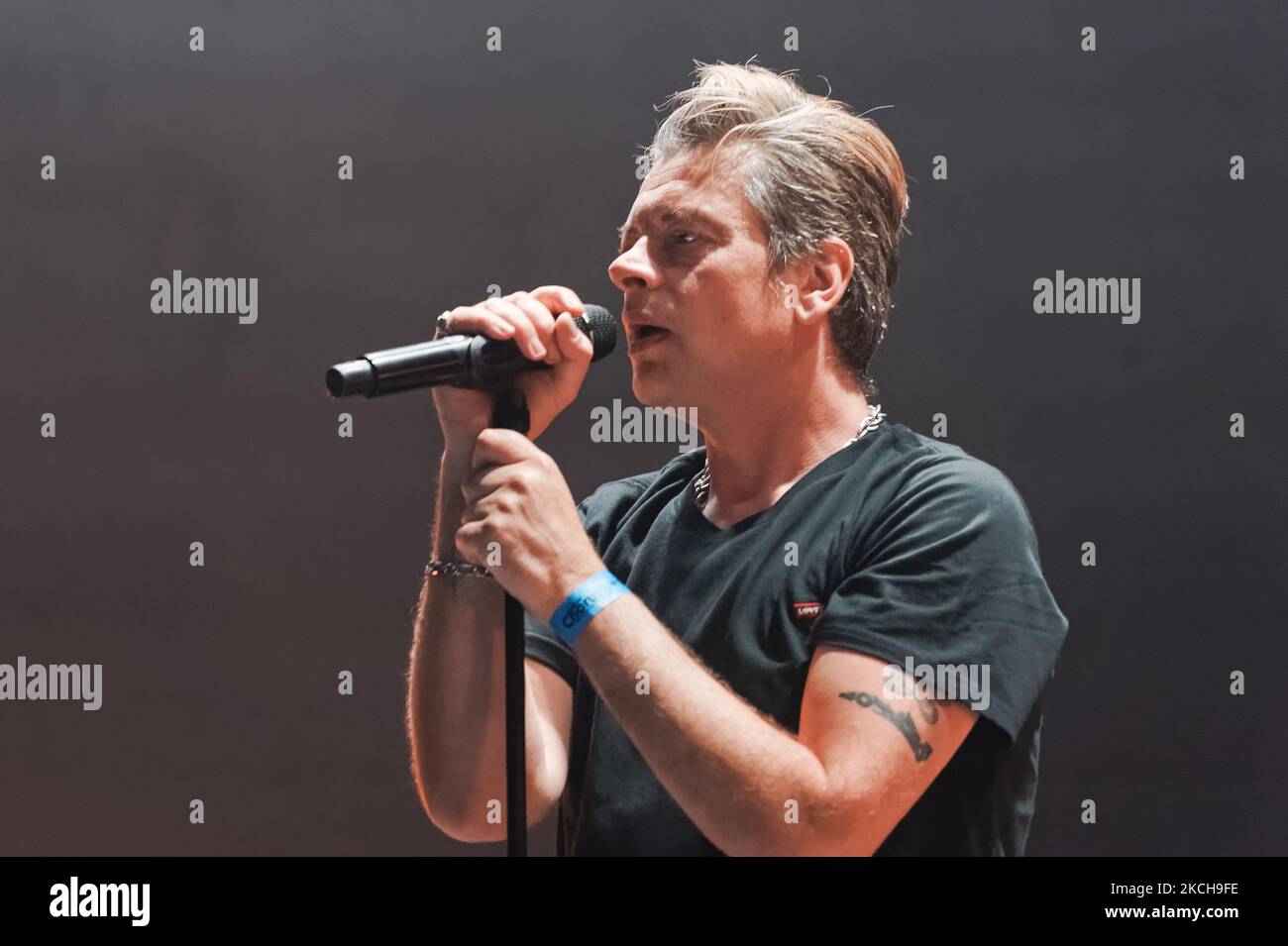French singer Benjamin Biolay performs on stage during the Chorus Music Festival at La Seine Musicale in Paris on July 11, 2021 (Photo by Daniel Pier/NurPhoto) Stock Photo