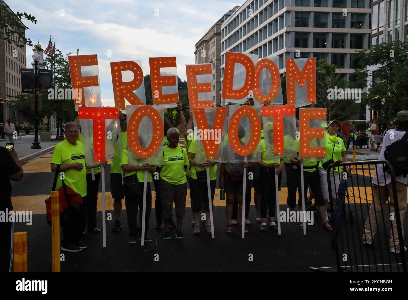 People in Washington, D.C. gather for a candlelight vigil at Black