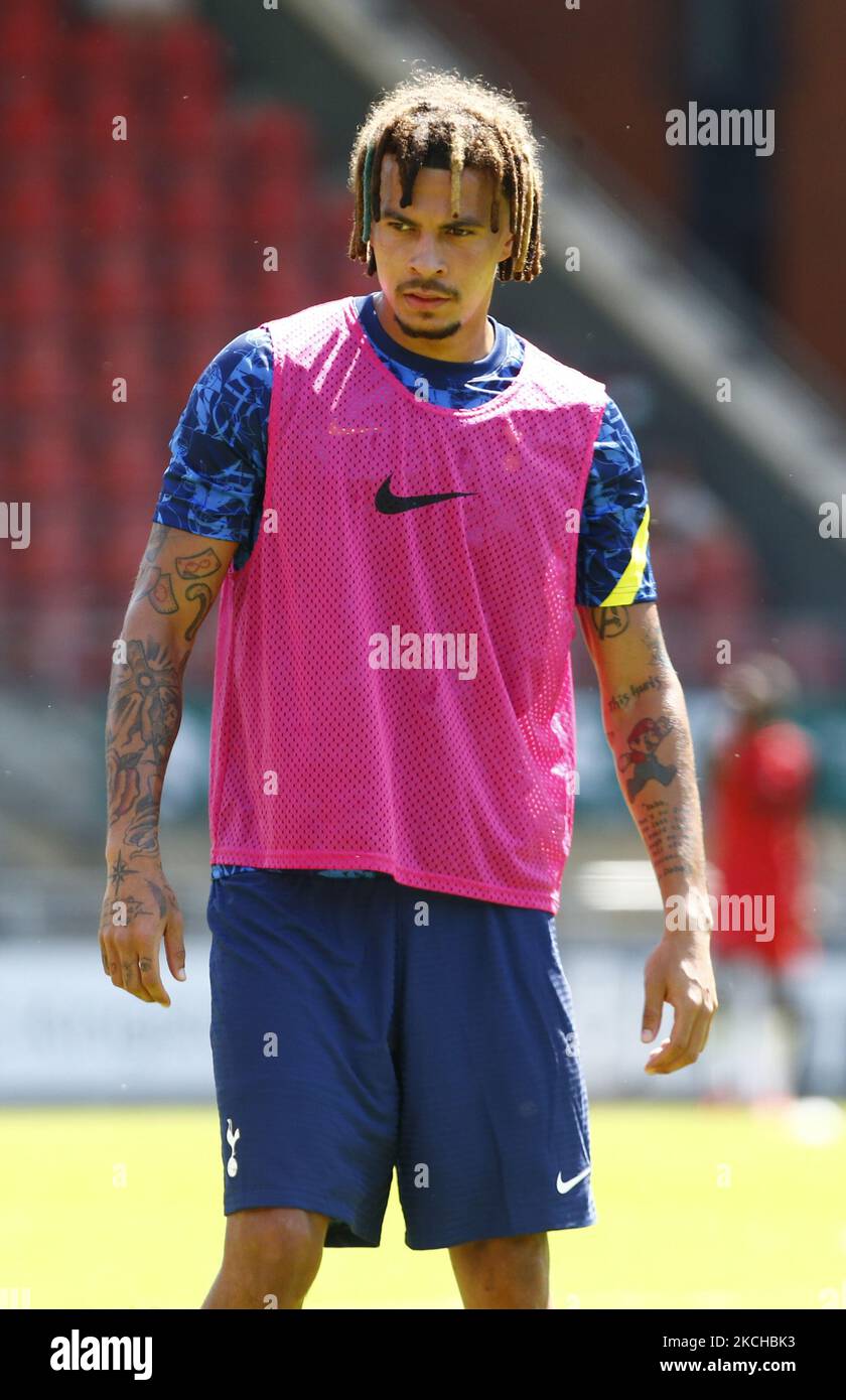 Tottenham Hotspur's Dele Alli Warming Upduring JE3 Foundation Trophy between Leyton Orient and