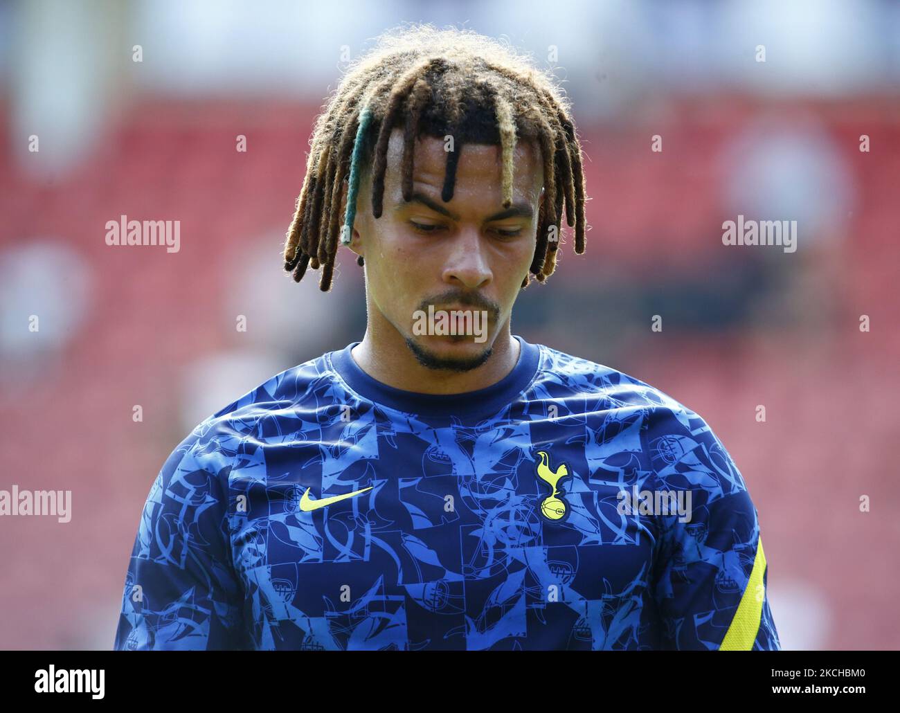 Tottenham Hotspur's Dele Alli Warming Upduring JE3 Foundation Trophy between Leyton Orient and