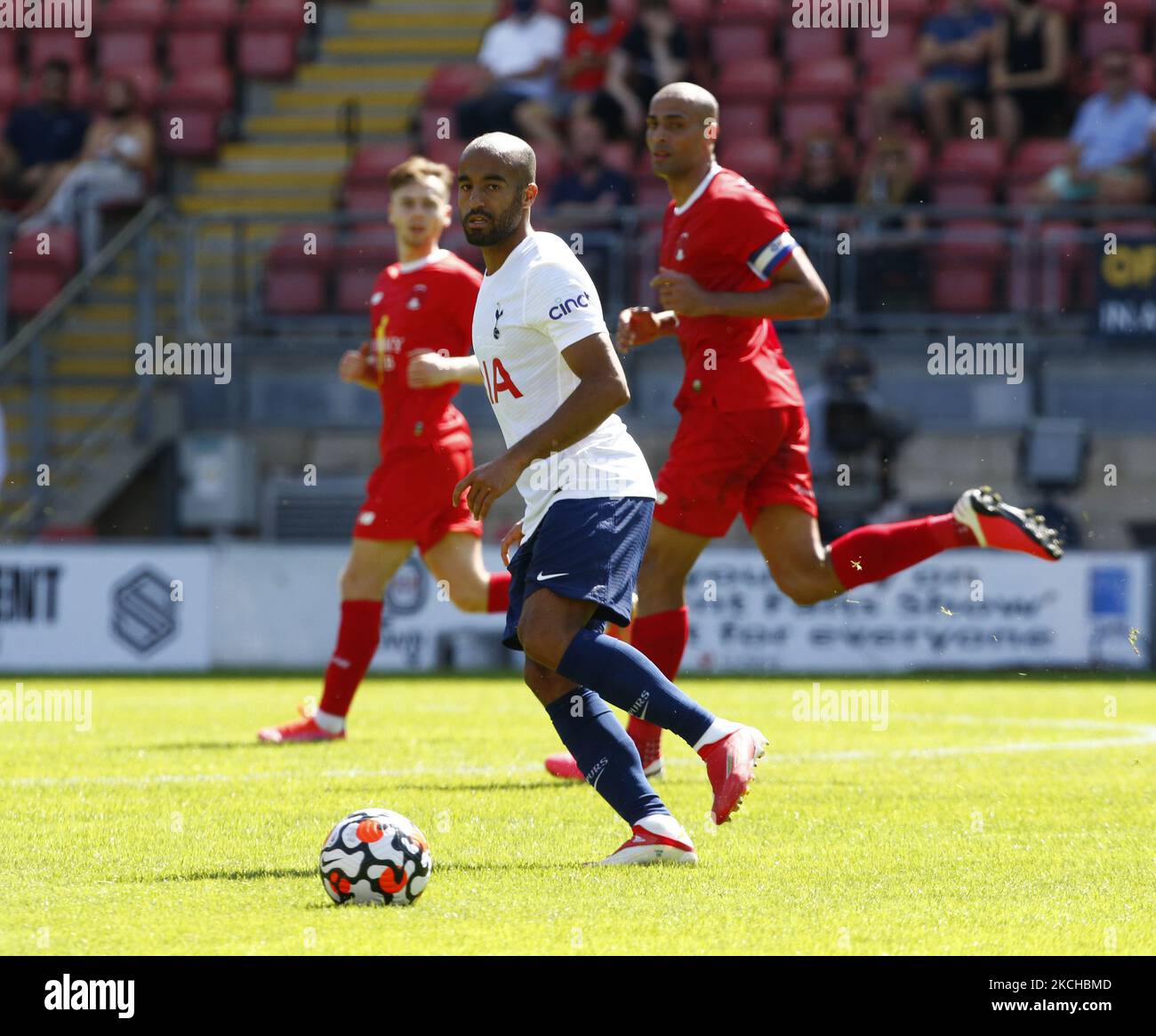 Tottenham Hotspur's Lucas Moura during JE3 Foundation Trophy between Leyton Orient and Tottenham Hotspur at Breyer Group Stadium , Leyton, UK on17th July 2021 (Photo by Action Foto Sport/NurPhoto) Stock Photo