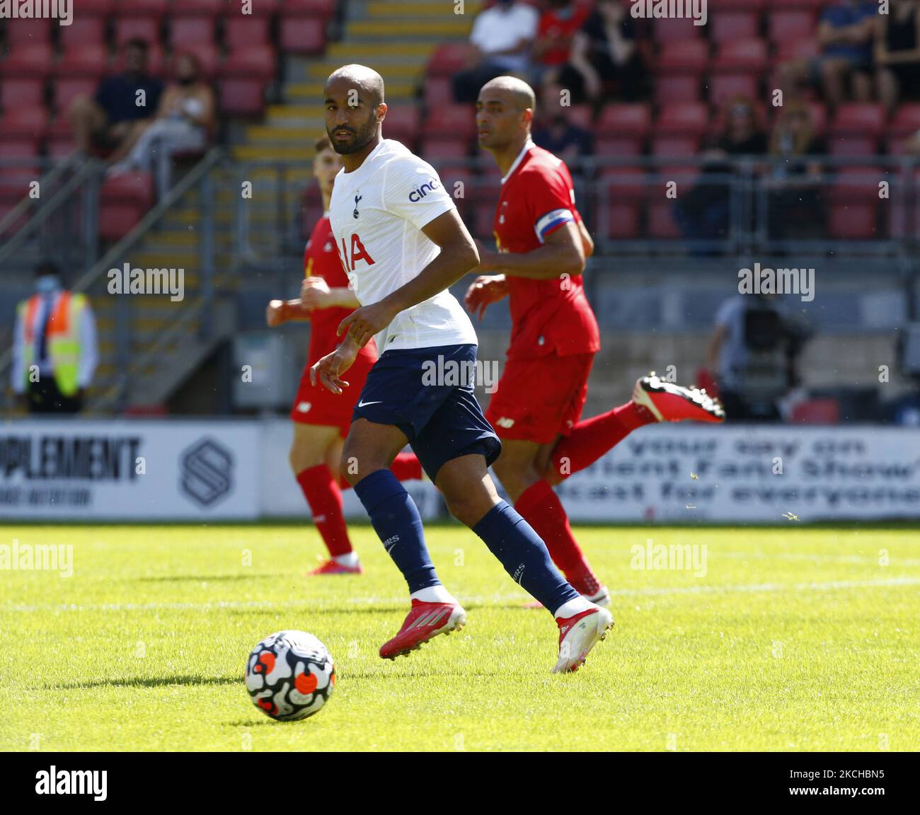 Tottenham Hotspur's Lucas Moura during JE3 Foundation Trophy between Leyton Orient and Tottenham Hotspur at Breyer Group Stadium , Leyton, UK on17th July 2021 (Photo by Action Foto Sport/NurPhoto) Stock Photo