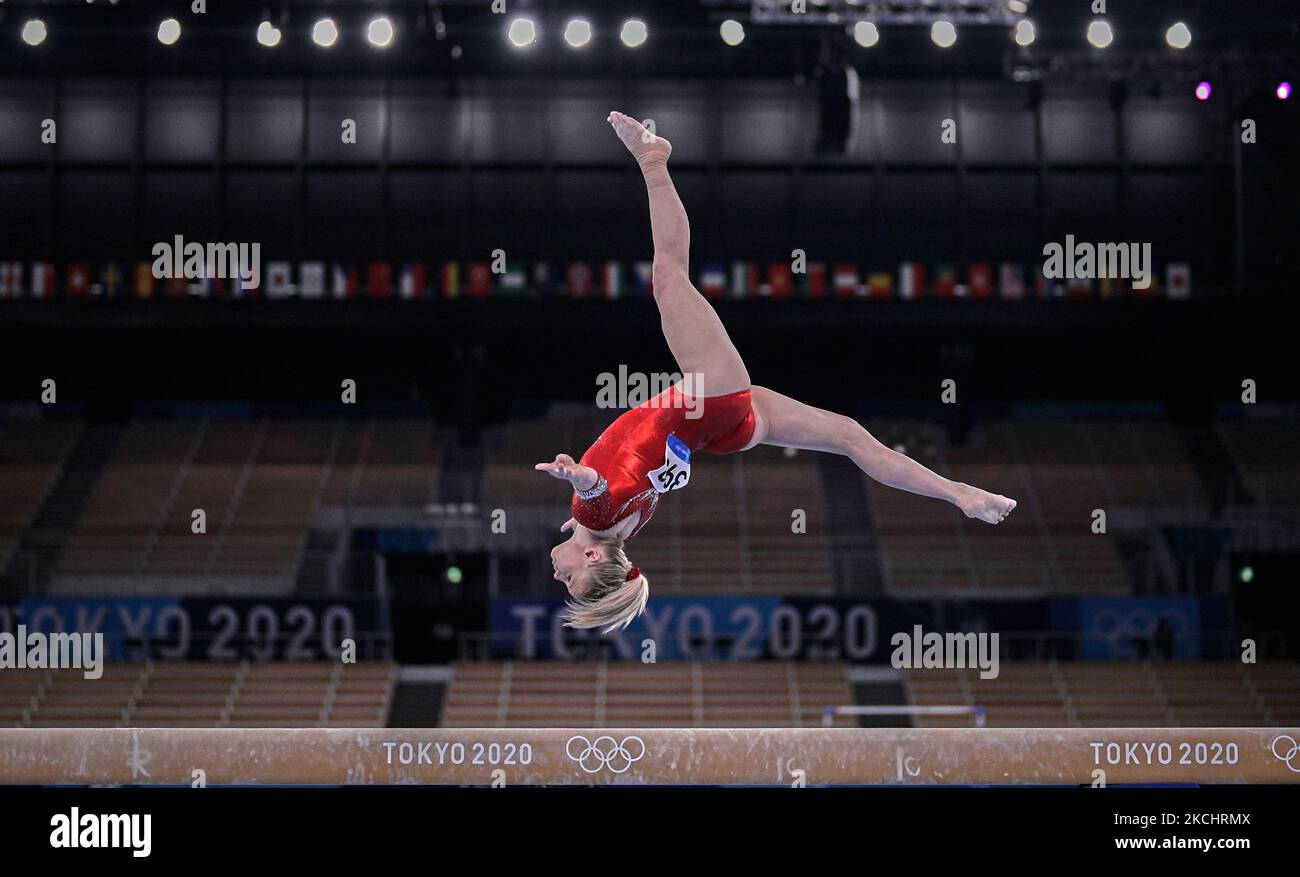 Jade Carey of United States of America during women's qualification for ...