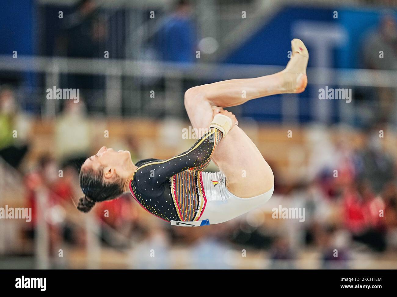 Nina Derwael of Belgium during women's Artistic Gymnastics team final ...