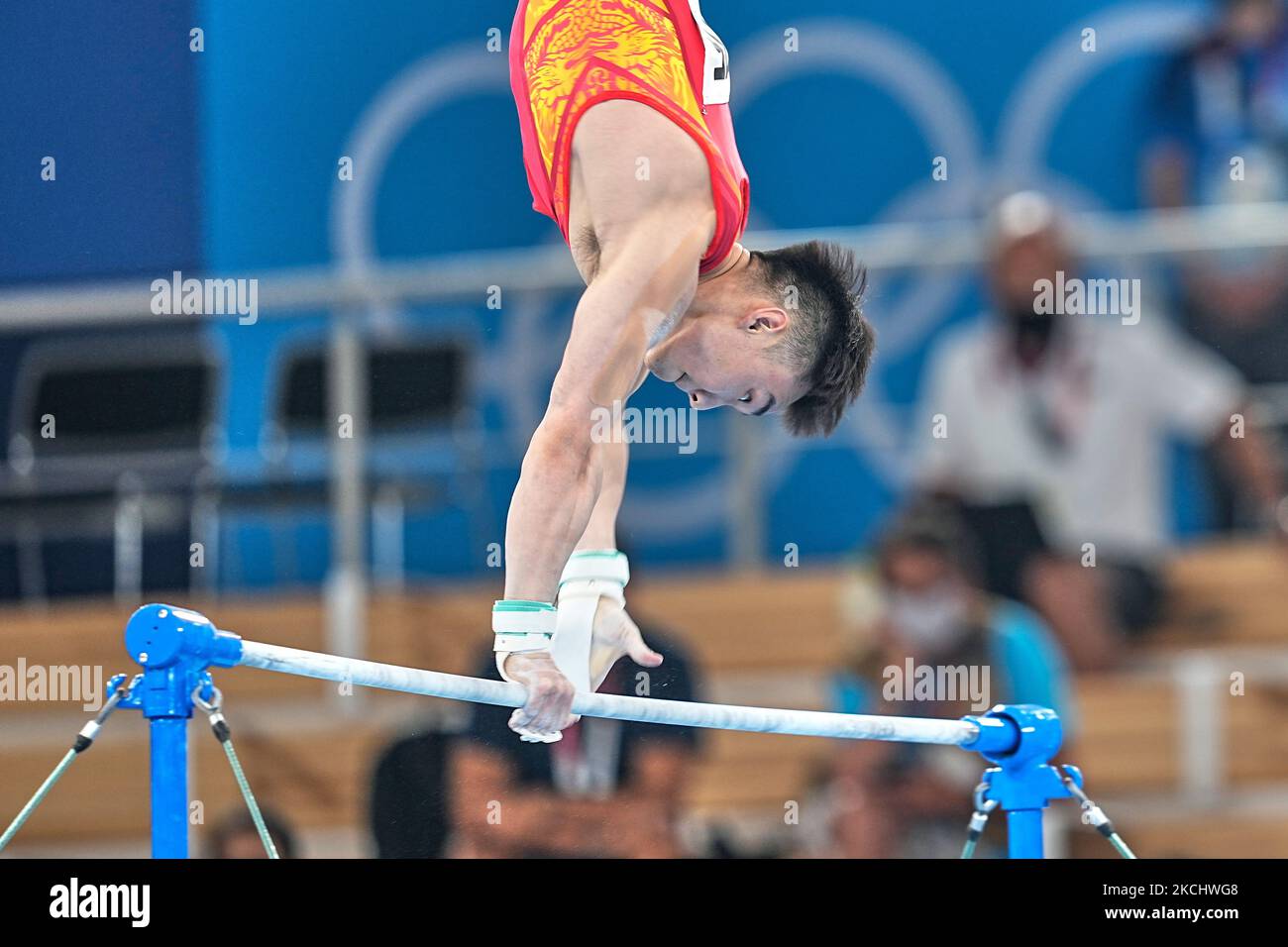 Wei Sun of China during mens all around final in Artistic Gymnastics ...