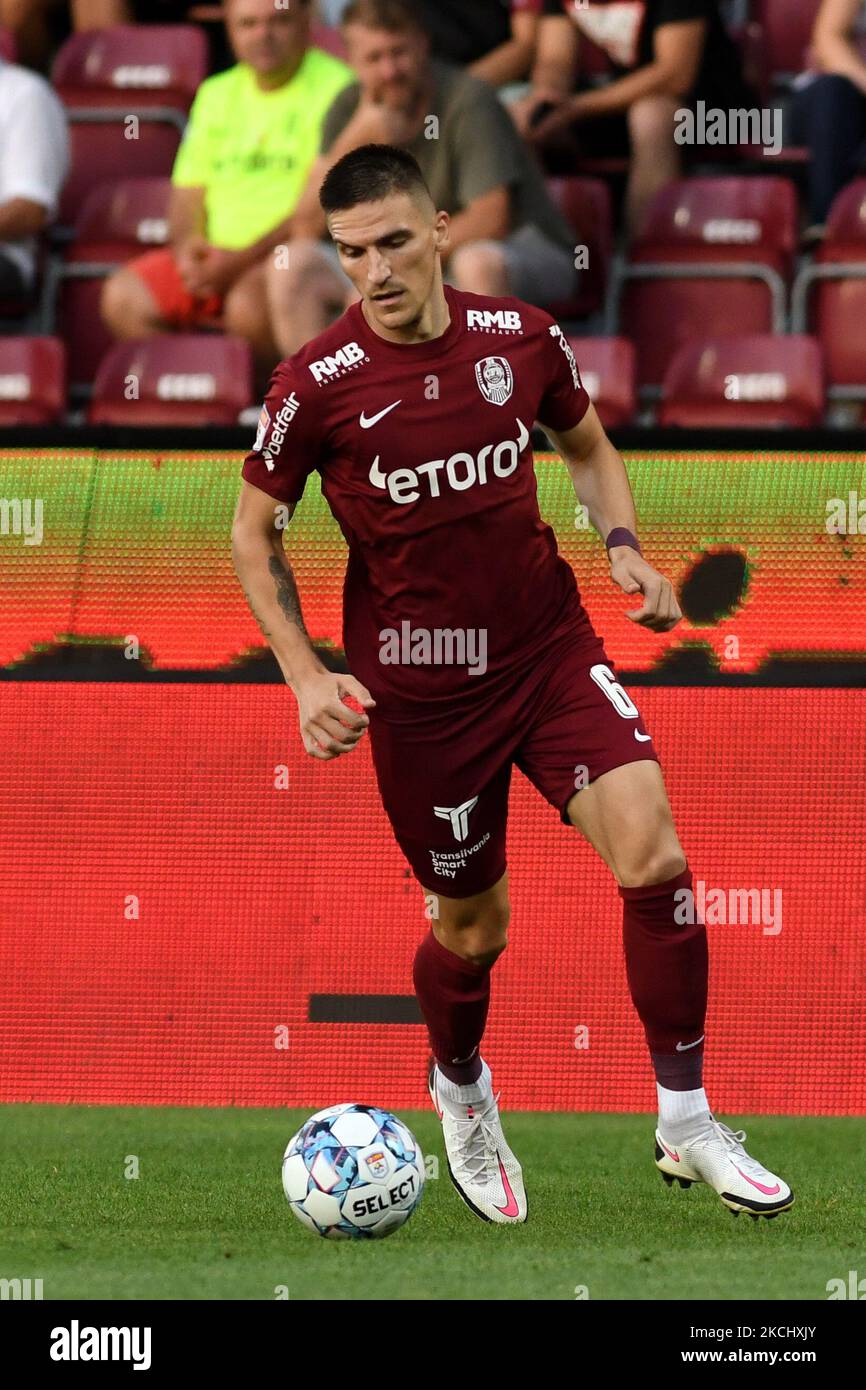 Players of CFR Cluj, at the beginning of the game against FC Botosani,  disputed on Dr Constantin Radulescu Stadium, 31 January 2022, in Cluj-Napoca,  Romania (Photo by Flaviu Buboi/NurPhoto Stock Photo 