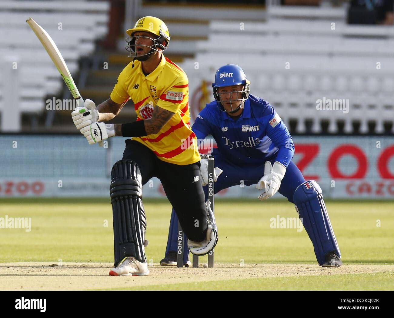 Alex Hales of Trent Rockets Men during The Hundred between London Spirit Men and Trent Rockets Men at Lord's Stadium , London, UK on 29th July 2021 (Photo by Action Foto Sport/NurPhoto) Stock Photo